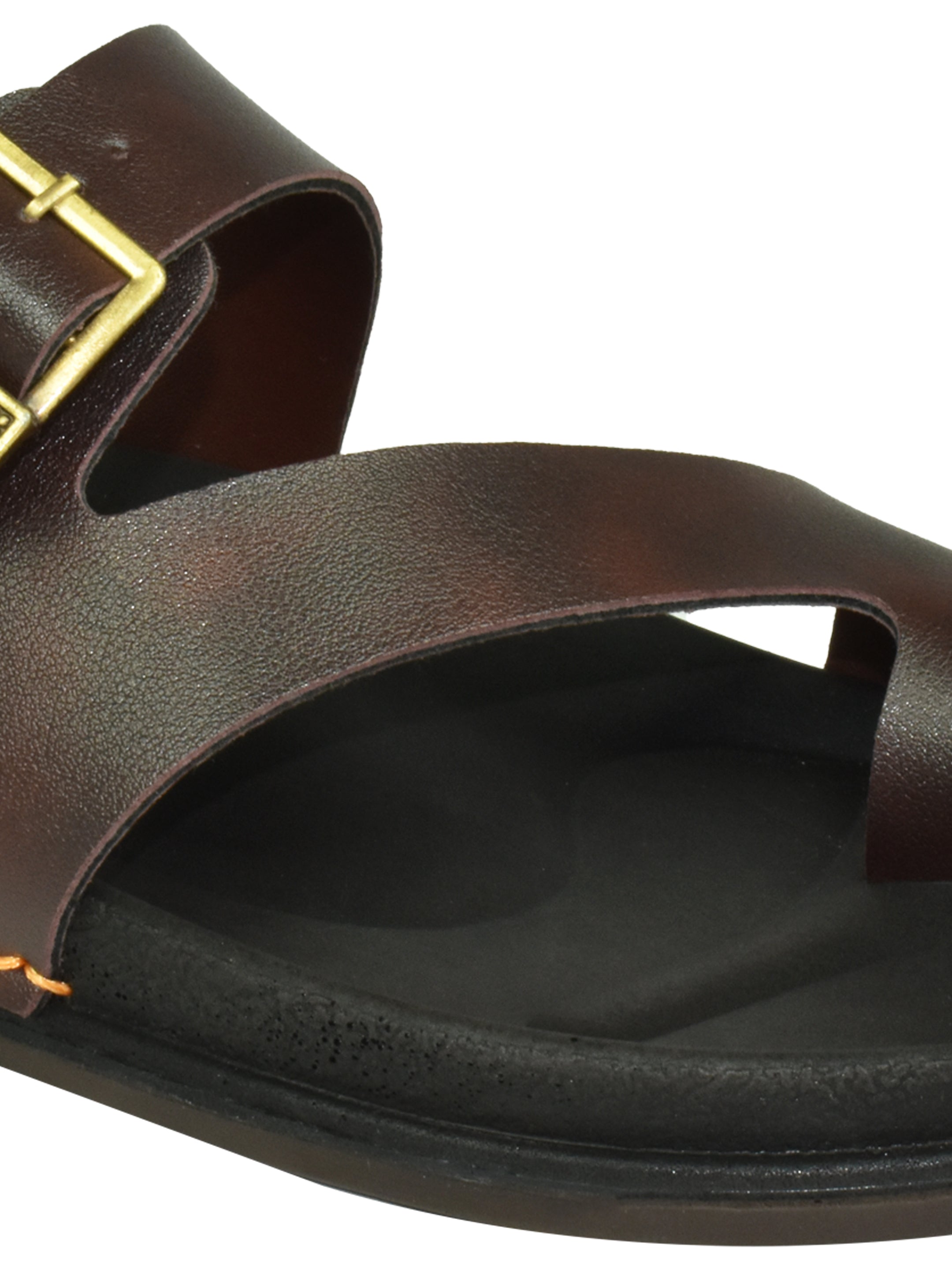 Ajanta Men’s Brown Double-Strap Sandals