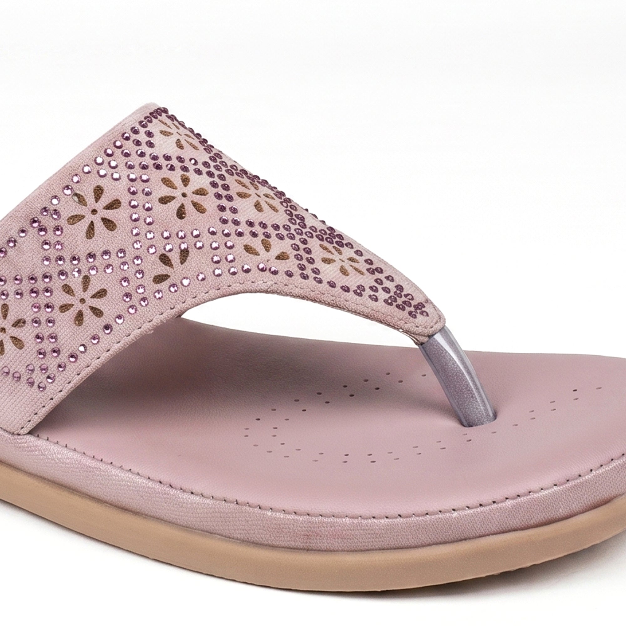 AJANTA Women Slip-On Sandals | Soft Cushion | Lightweight Casual Footwear