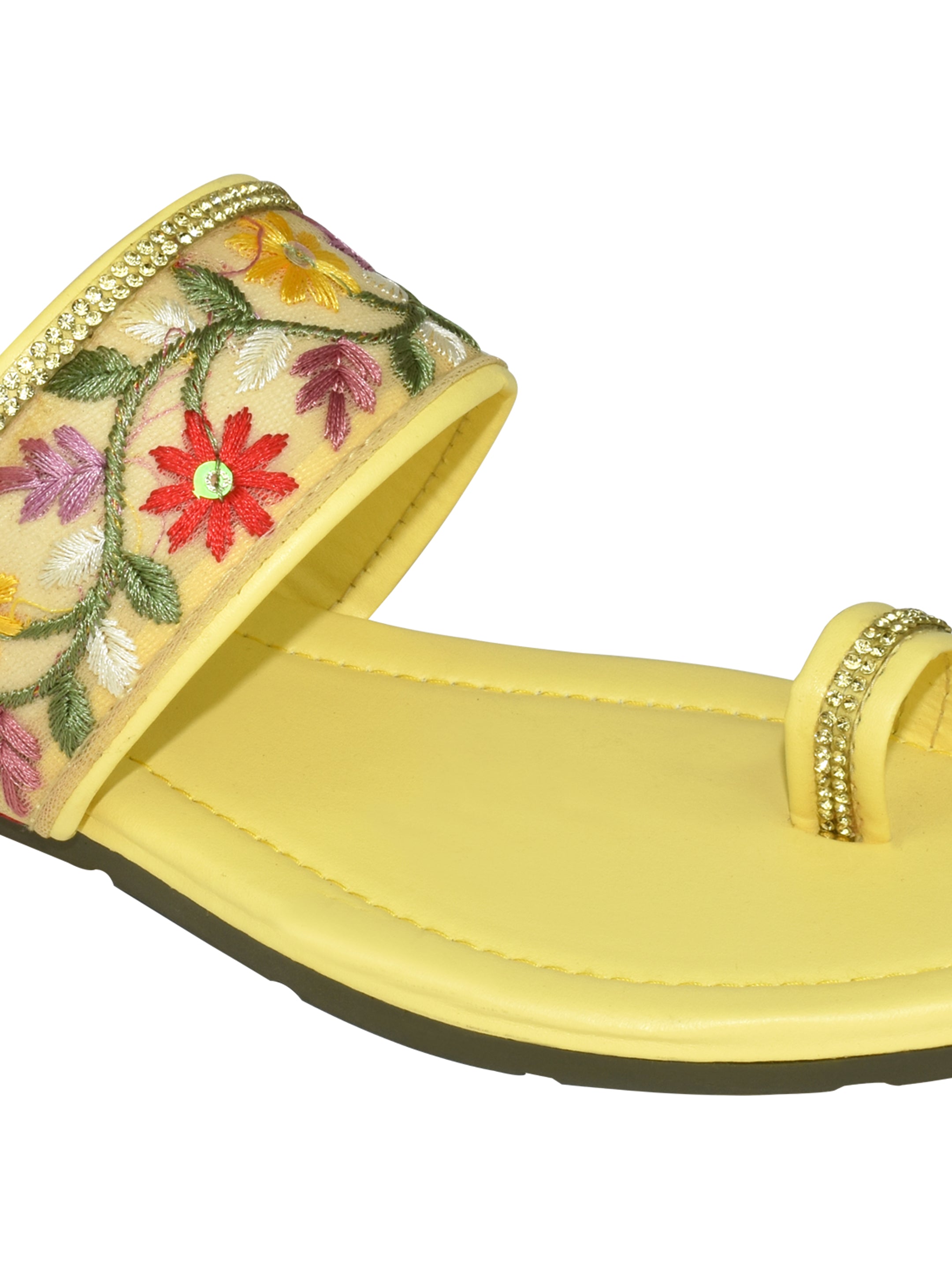 AJANTA Women's Yellow General Sandals | PVC Upper | Flexible Textile Sole | Stylish & Lightweight Daily Wear Slipper EL2019