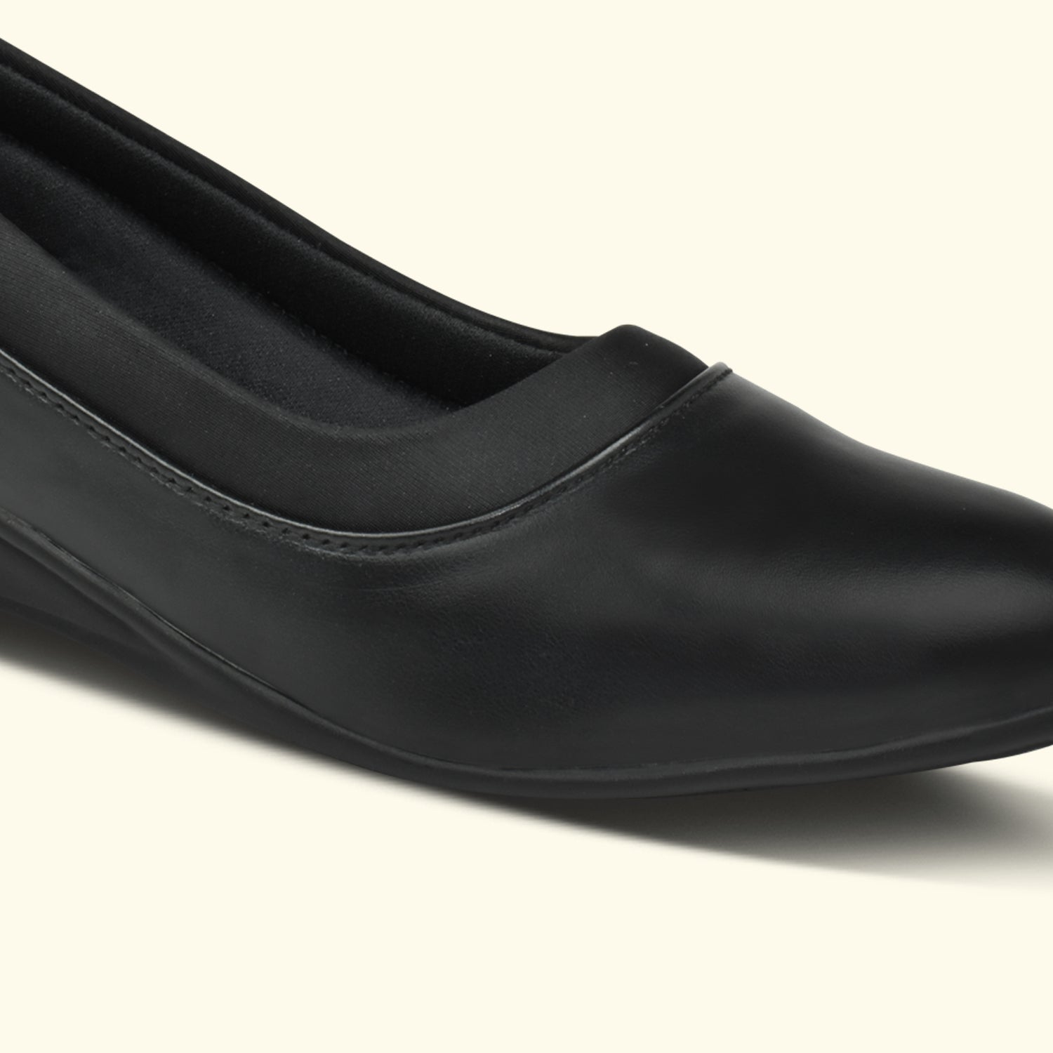 Ajanta Women’s Pointed Black Formal Slip-On