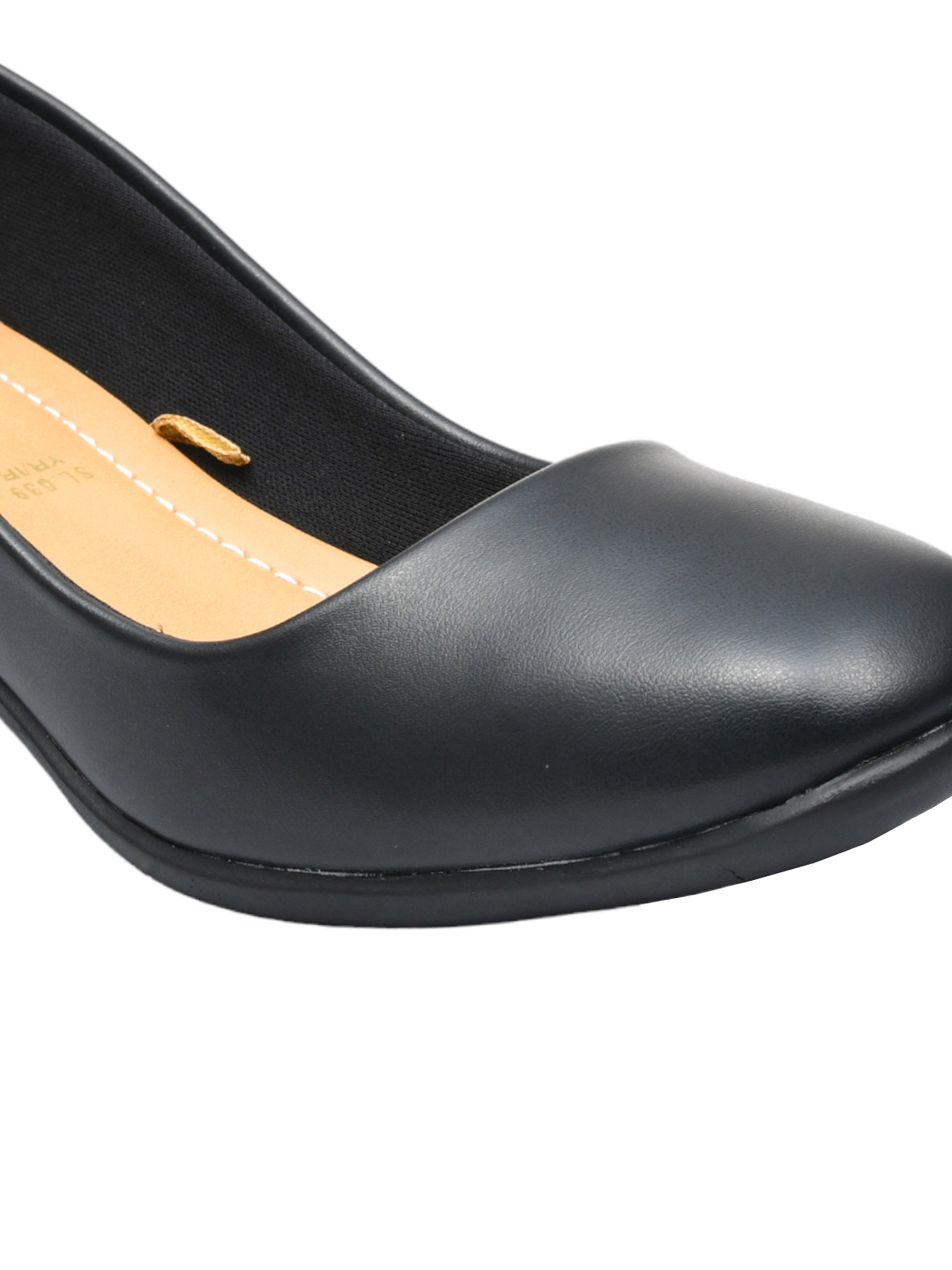 Ajanta Women's Black Bellies | Durable Synthetic Upper | Comfortable PVC Sole | Stylish & Versatile Bellies SL0639