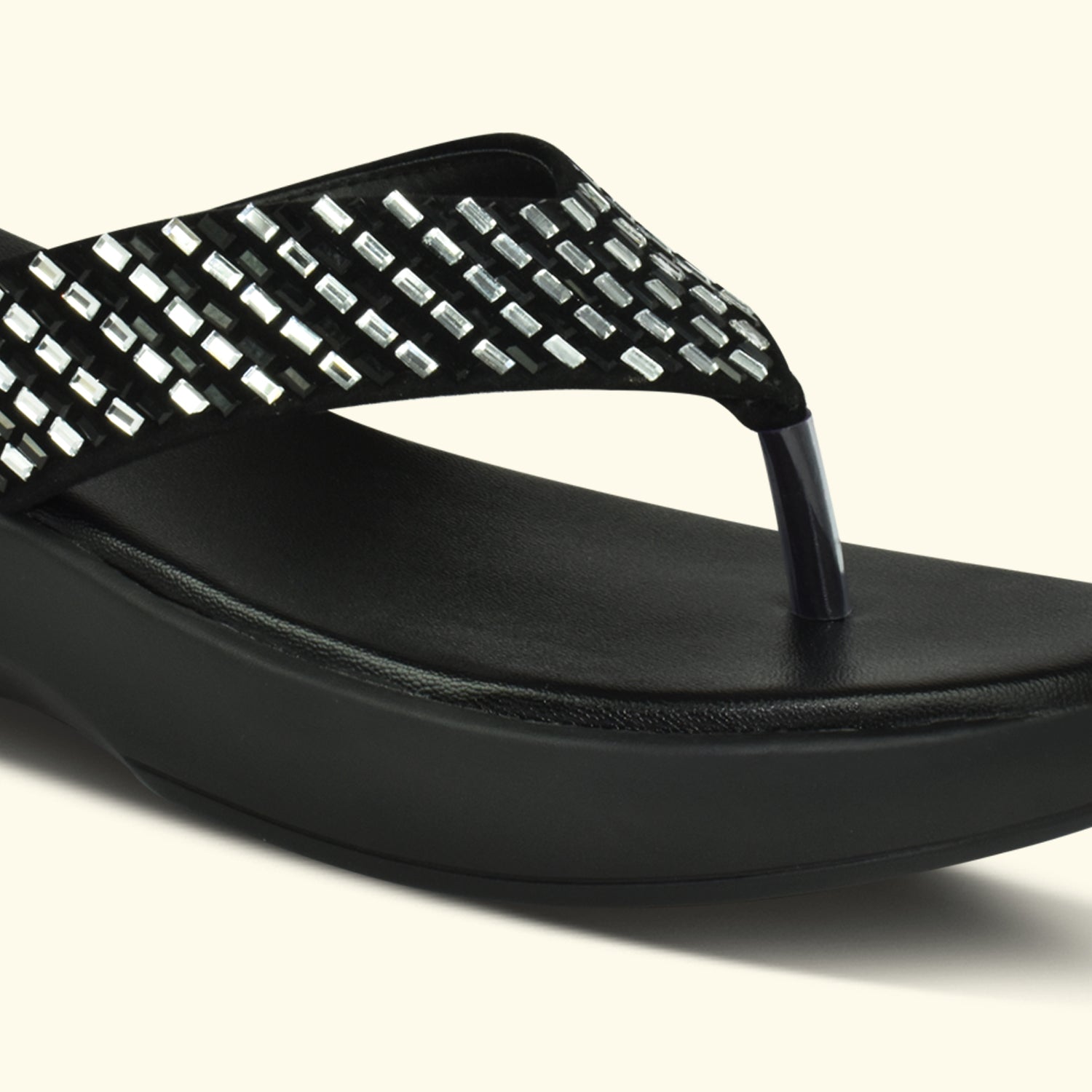 QIARRA Women's Shimmer Open Toe Comfortable Wedge