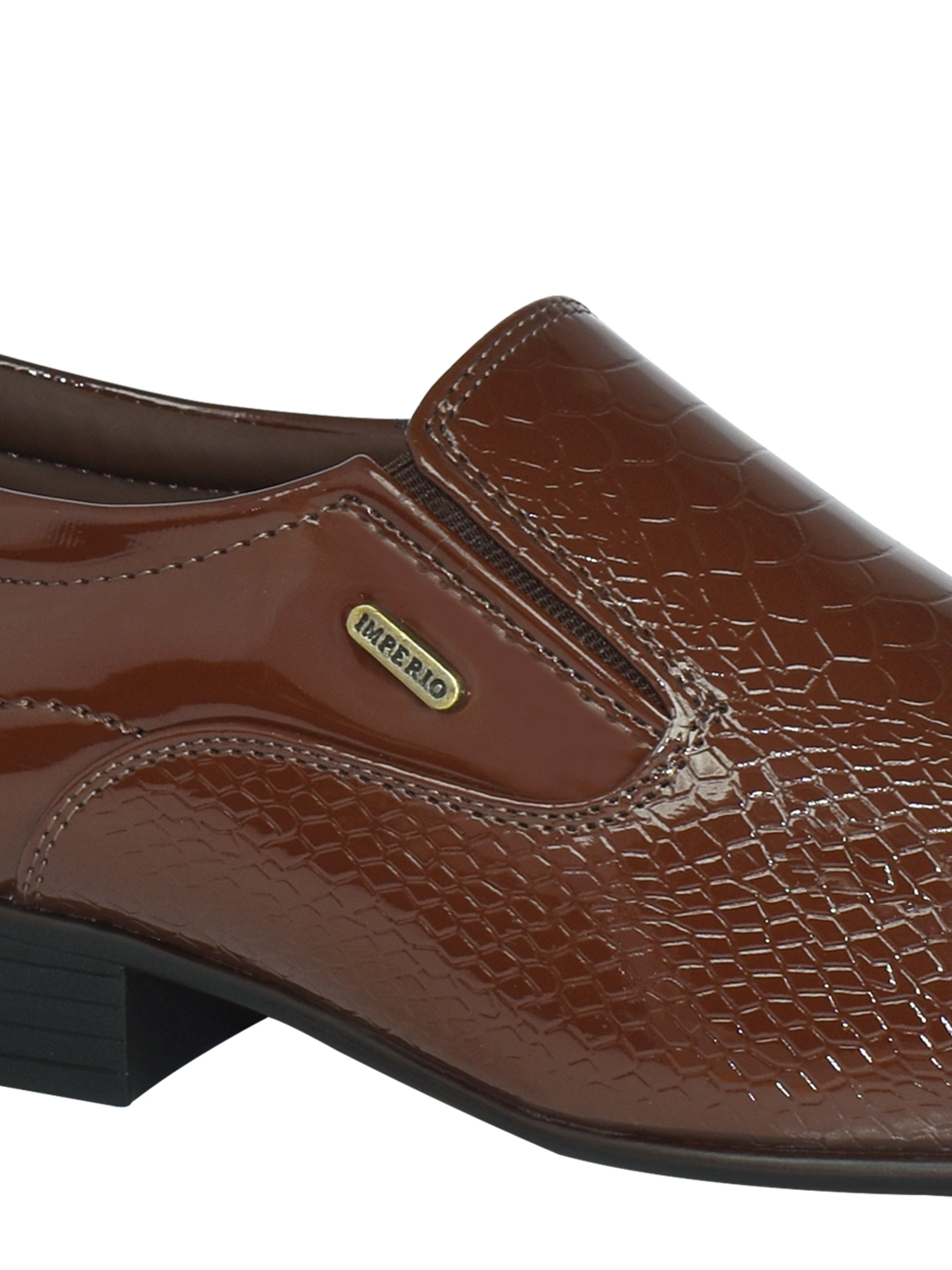 Imperio by Ajanta Men’s Brown Slip-On Formal Shoes
