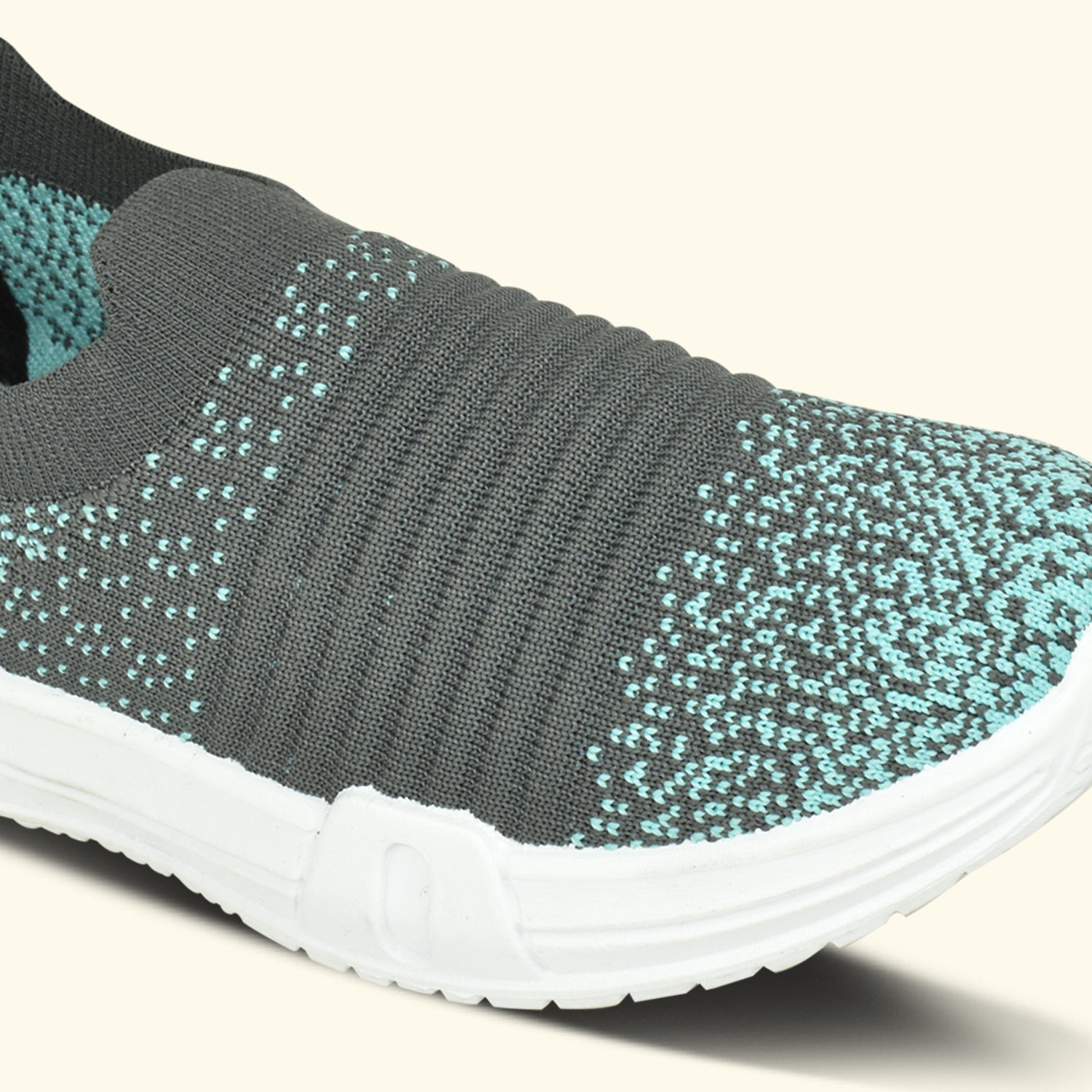 AJANTA Kid’s Grey Brethable Flynet Upper Anti-skid Slip-On Sports Shoes EK2010