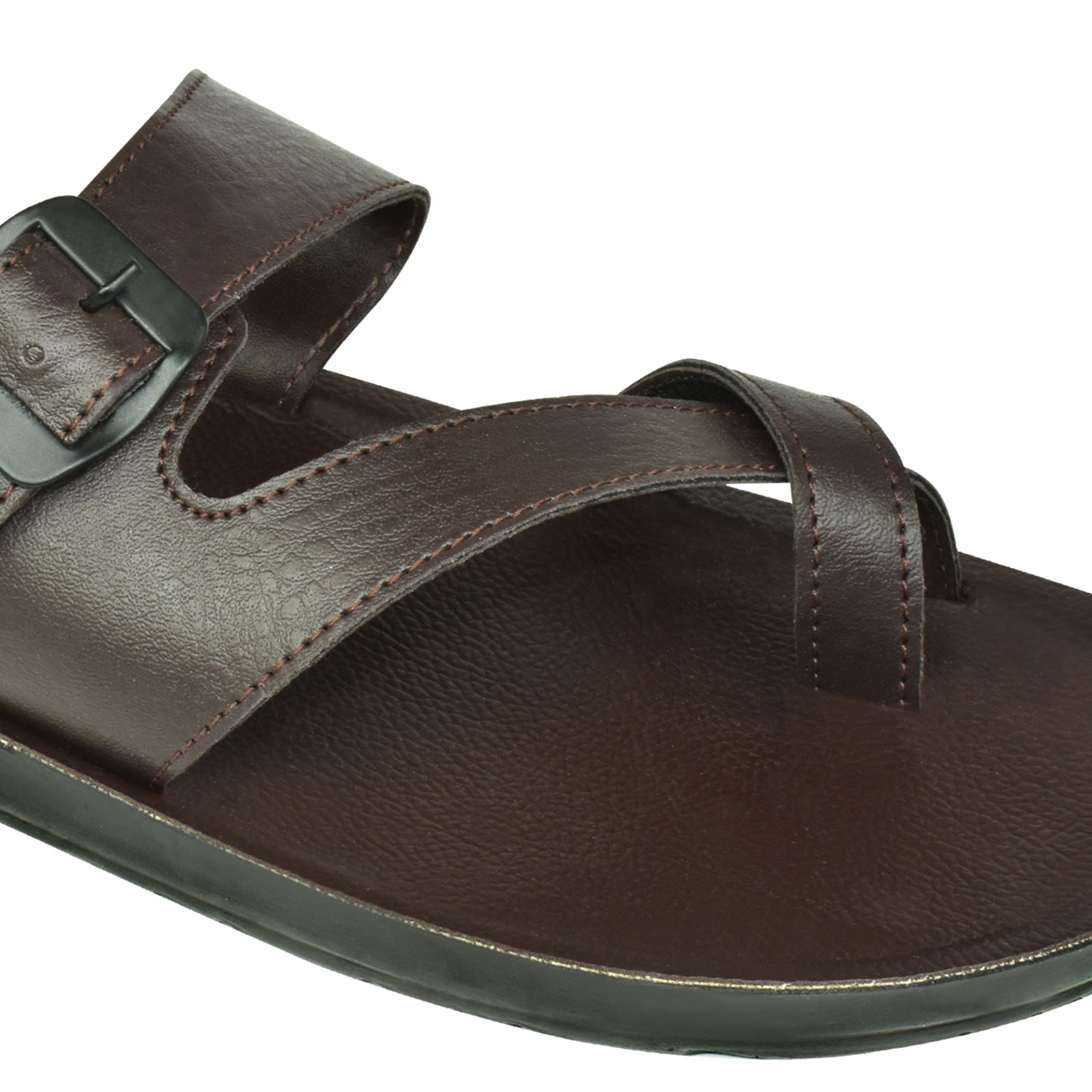 Ajanta Men’s Brown Slip On Sandals
