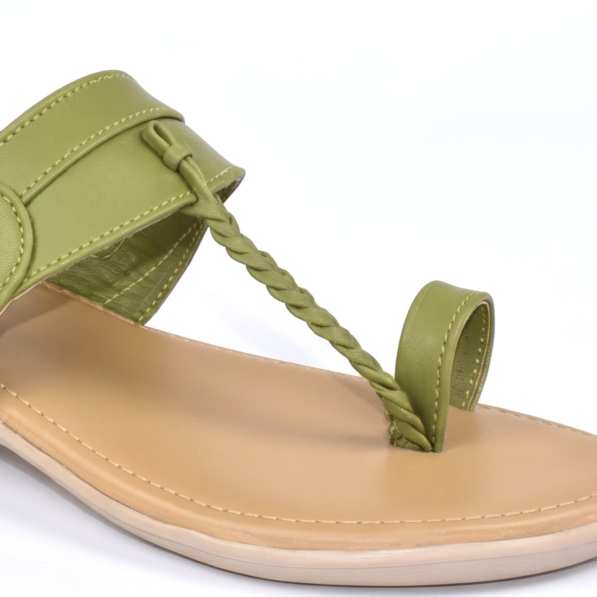 AJANTA Classic Kolhapuri Sandals For Women | Lightweight Handmade Toe Ring Ethnic Casual Flats Chappal | Durable Non-Slip Cushioned Comfortable Pvc Sole | Ladies Traditional Kolhapuri Footwear For Occasions