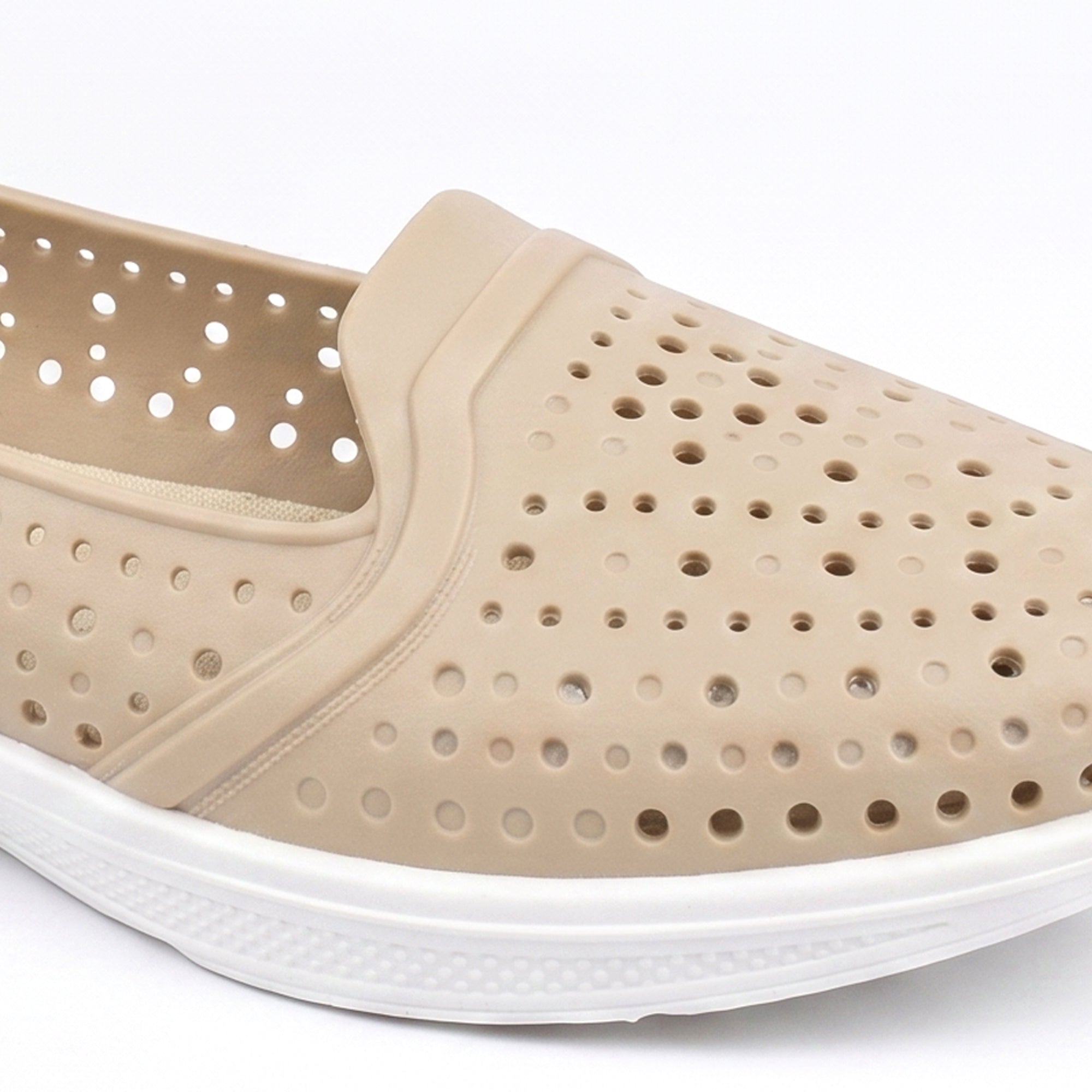 AJANTA Women PVC Molded Casual Shoes | Lightweight Comfortable Slip-On Daily Wear Footwear (Cream)