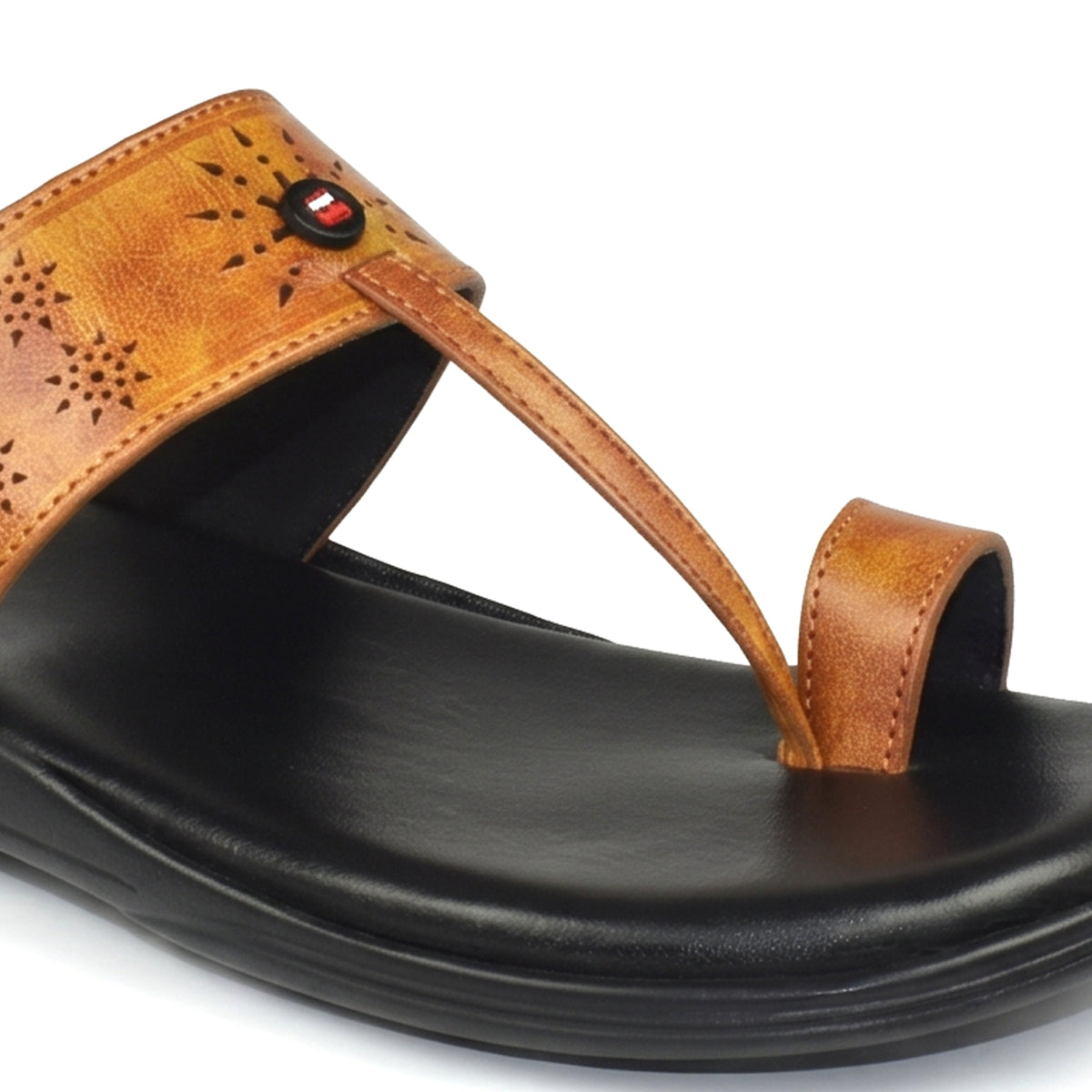 AJANTA Lightweight Kolhapuri Chappal For Men | Traditional Ethnic Toe Ring Sandals | Comfortable Cushioned Anti-Skid Chappal | Daily Wear, Wedding, Puja & Special Occasions Casual Footwear for Men