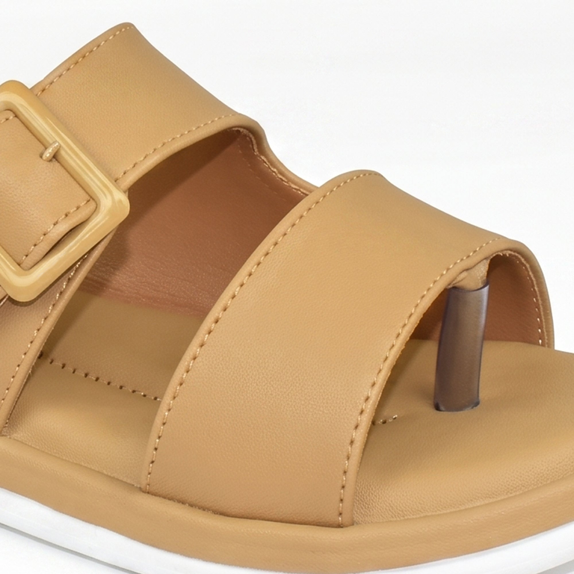 AJANTA Women's Double Strap Flat Sandals | Casual Slip-On Ladies Chappal with Cushioned Footbed