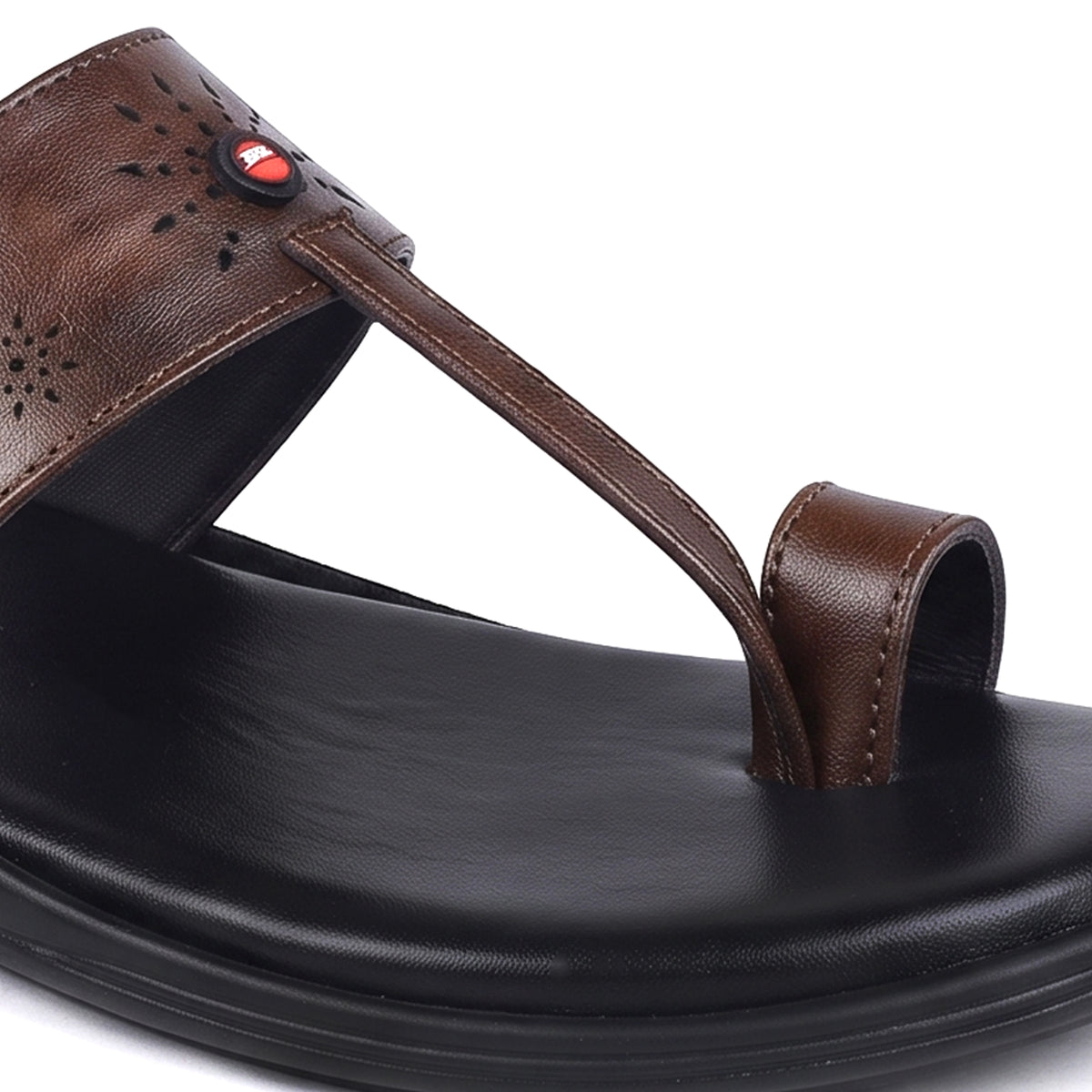 AJANTA Lightweight Kolhapuri Chappal For Men | Traditional Ethnic Toe Ring Sandals | Comfortable Cushioned Anti-Skid Chappal | Daily Wear, Wedding, Puja & Special Occasions Casual Footwear for Men