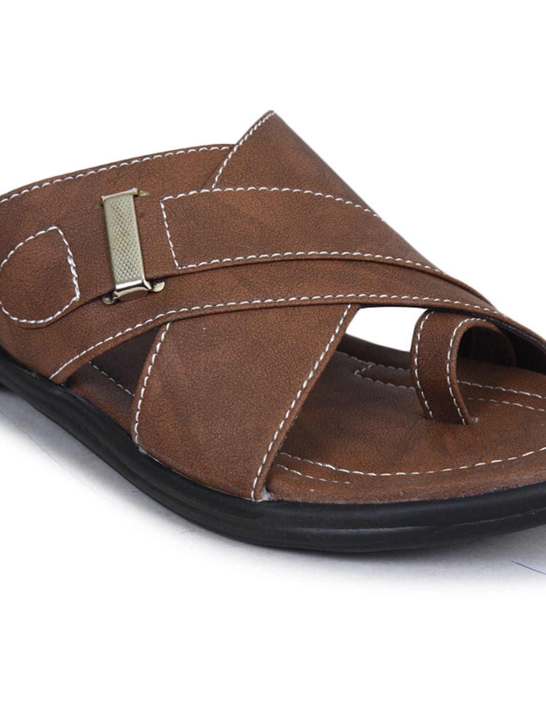 Ajanta Men’s Brown Slip On Comfort Sandals