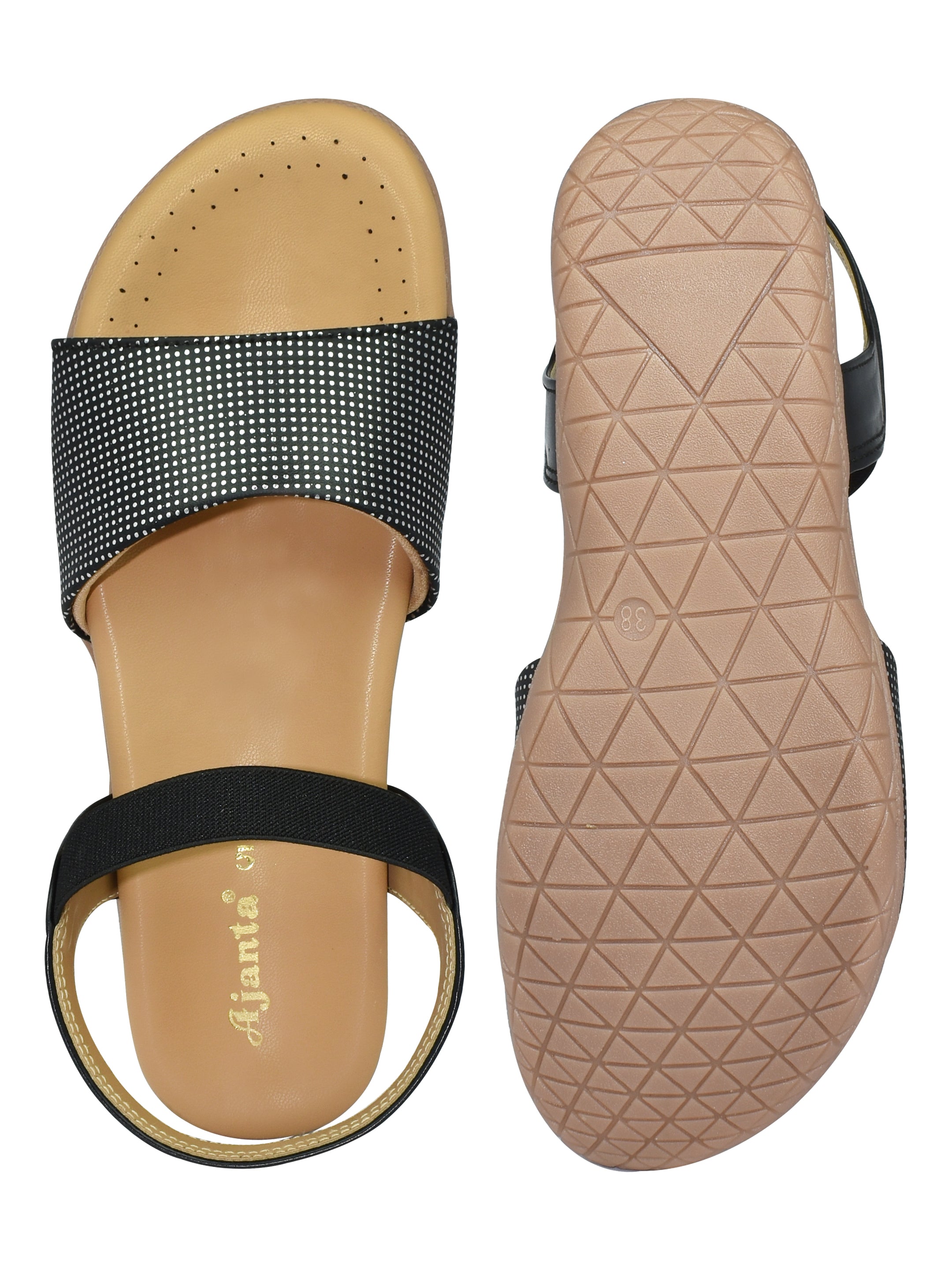 Ajanta Women Flat Sandal / Anti-Slip Flat Sandals / Chic, Comfortable, and Safe for Daily Use EL4005