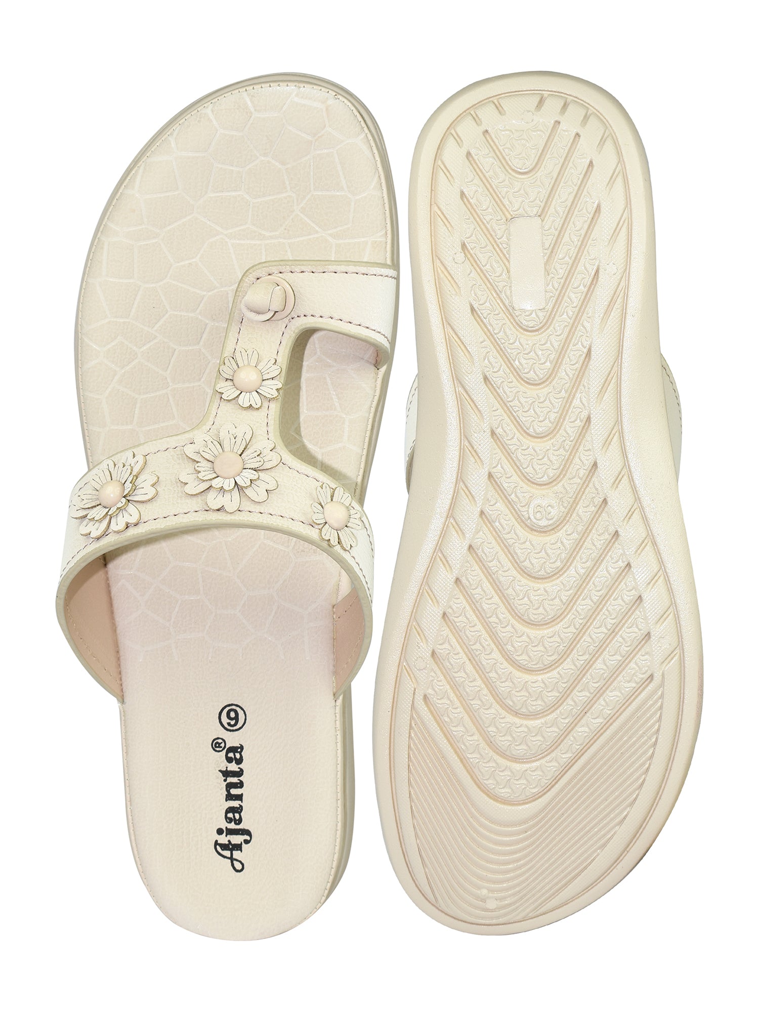 Ajanta Women Flat Sandal /  Stylish, Comfortable & Lightweight /  Comfortable Flat Slip-On Sandal EL2001
