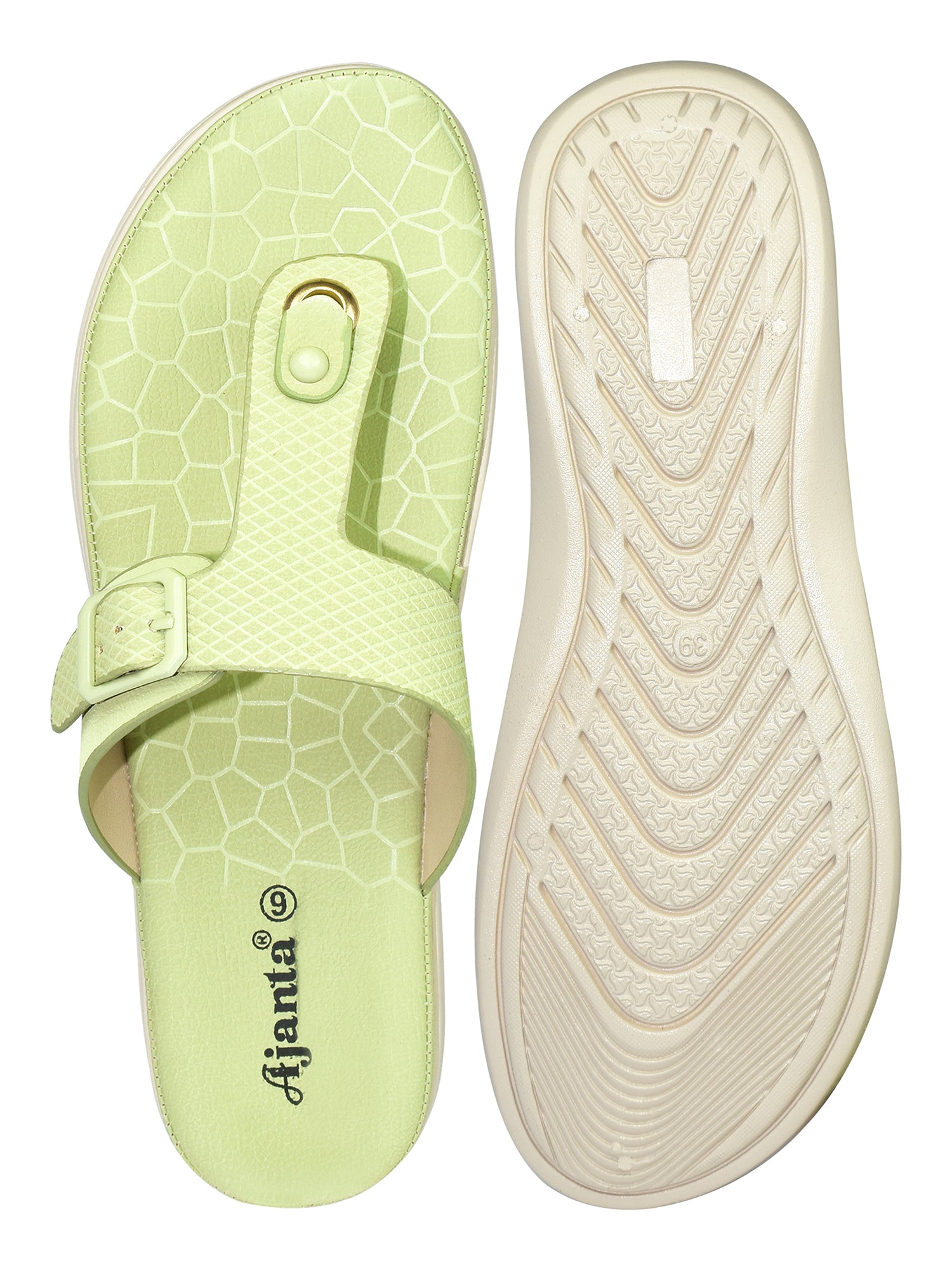 Ajanta Women Flat Sandal / Anti-Skid Sole with Elegant Look / Women’s Casual Flat Sandals EL1001