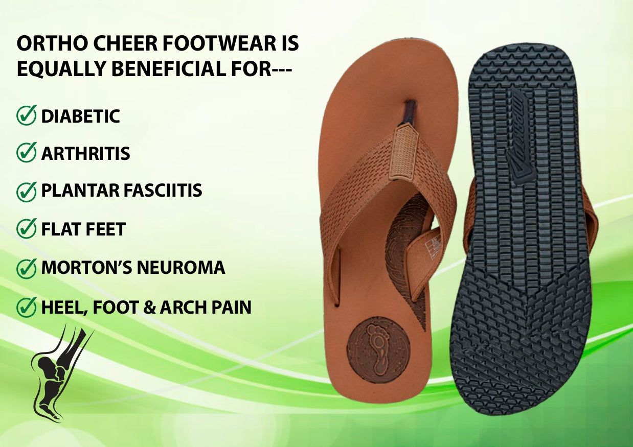 Ortho Cheer Men's Orthopedic and Diabetic Friendly Super Soft, Lightweight & Comfortable Slipper