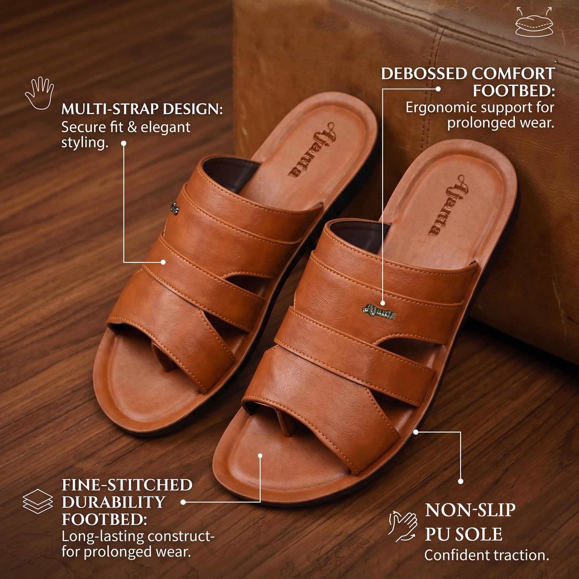 Ajanta Men’s Stylish Classic Anti-Slip Sandals