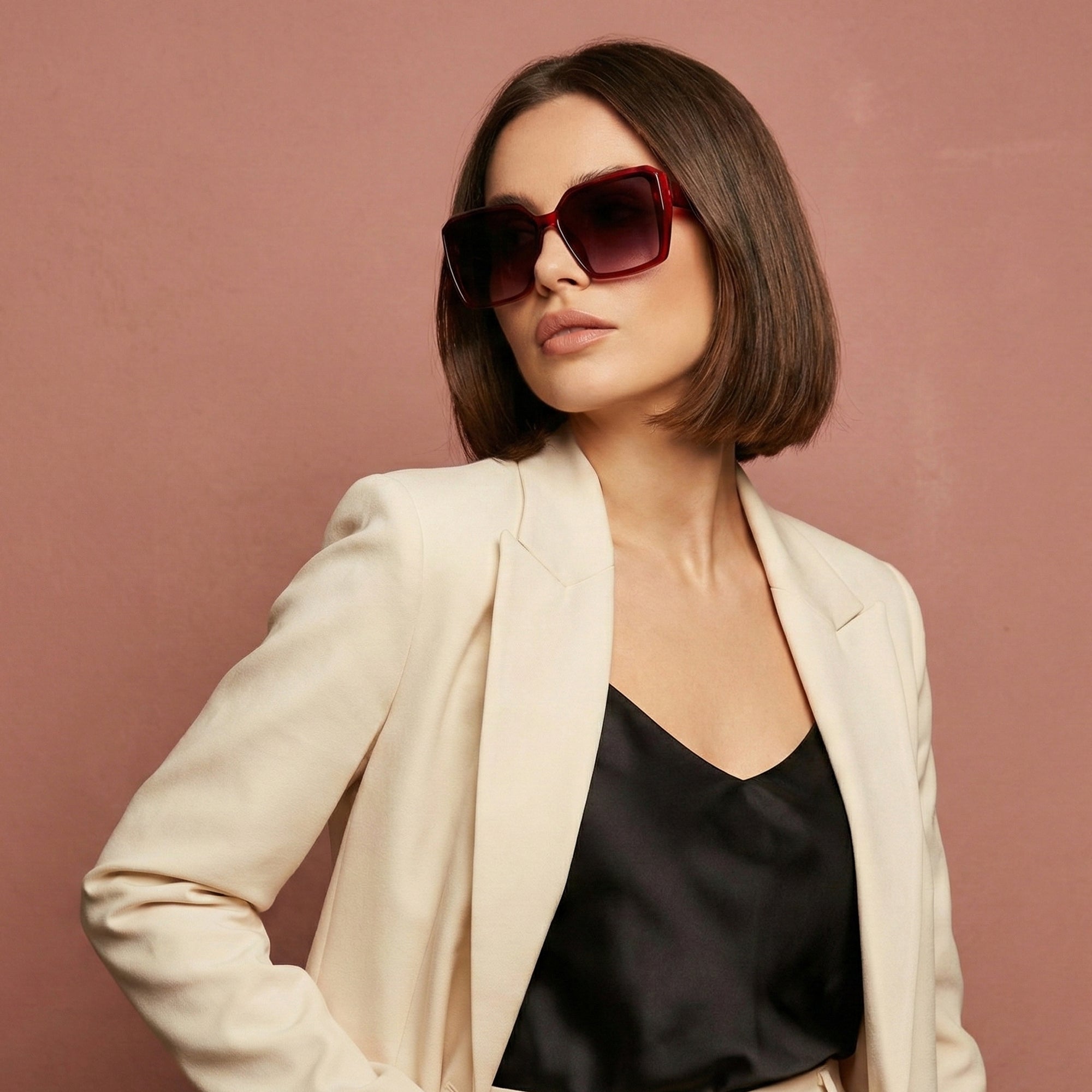 Ajanta Women’s Oversized Square Sunglasses Stylish Gradient UV-Protected Eyewear