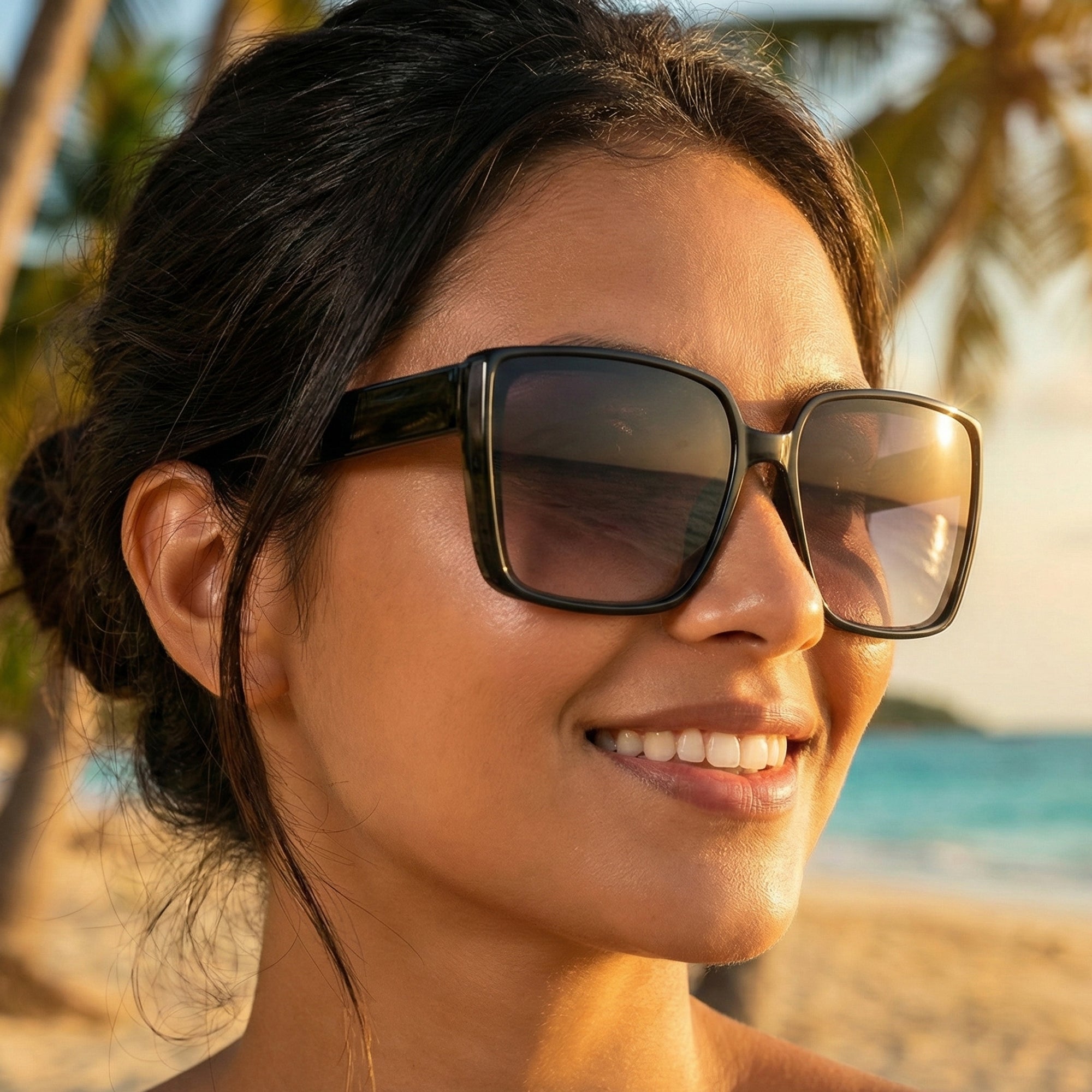 Ajanta Women’s Square Framed Sunglasses Elegant Fashion Eyewear