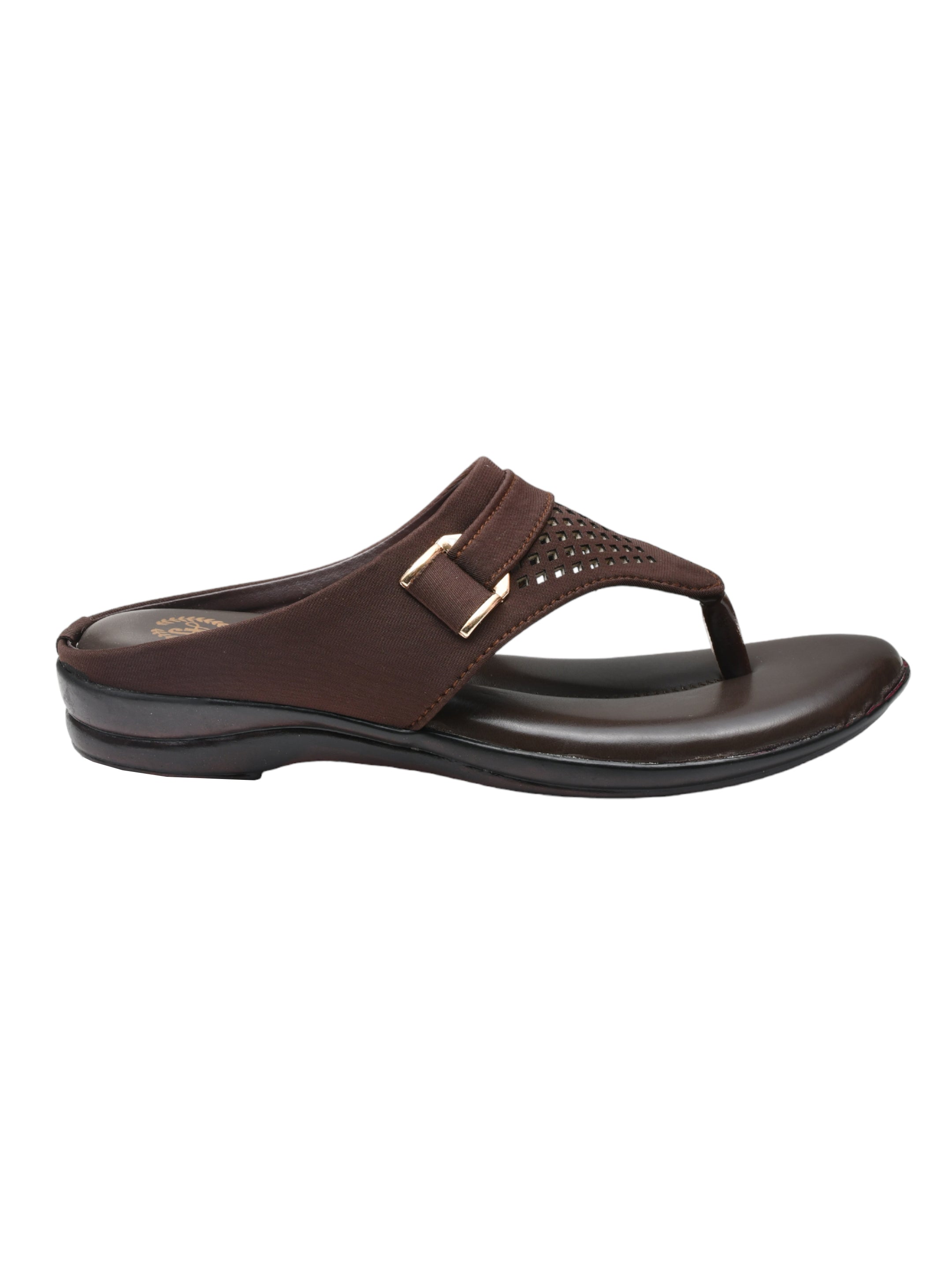Ajanta Women's Brown Sandals | Comfortable Lycra Upper | Cushioned Airmax Sole | Stylish Slipper BL1330