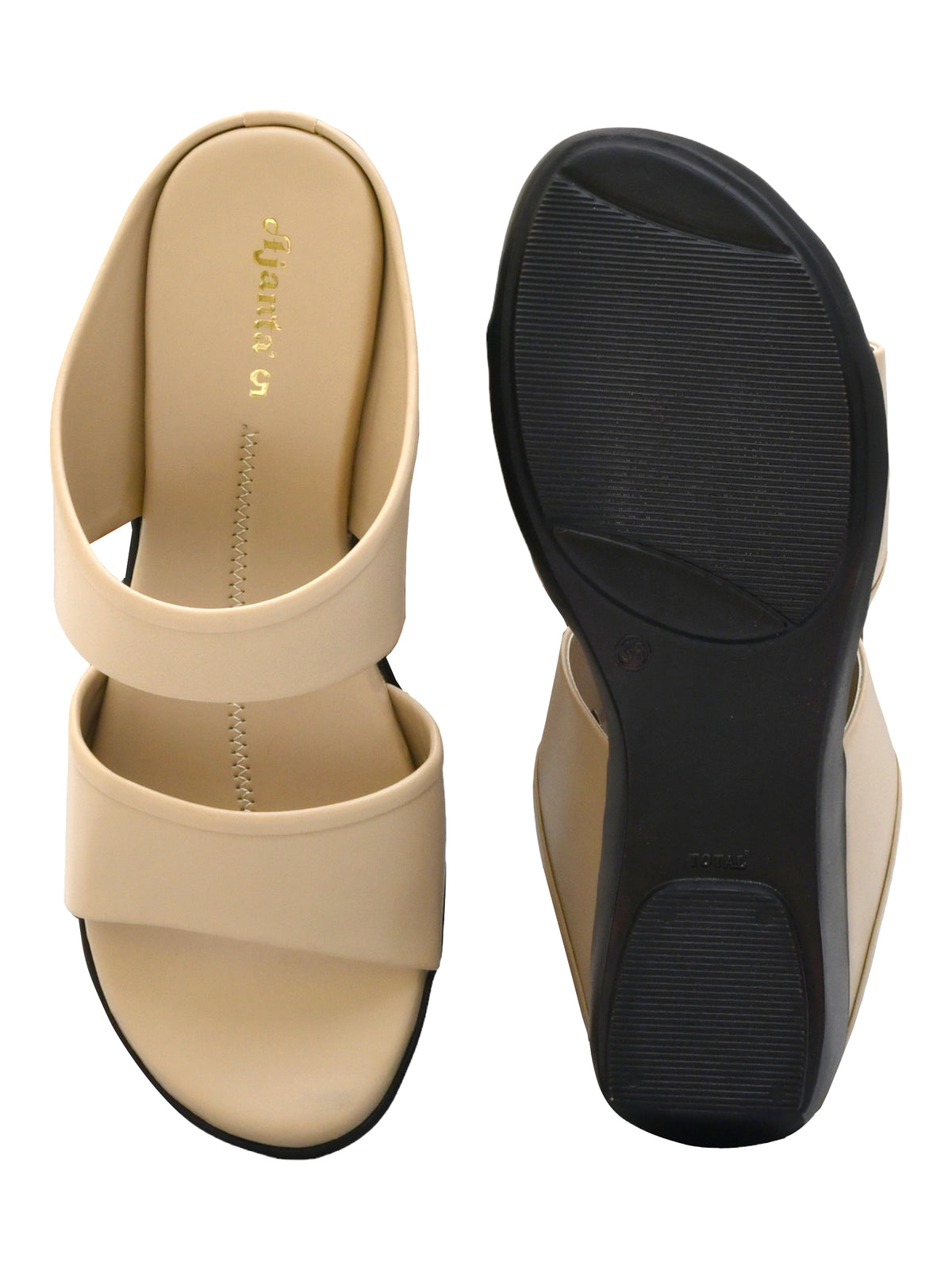 AJANTA Wedge Sandal For Woman | Slip-On Wedge Heel Sandals for Ladies | Stylish Platform Open Toe Casual Wedges Sandal| Comfortable Lightweight Footwear for Daily Wear, Office, Walking & Travel