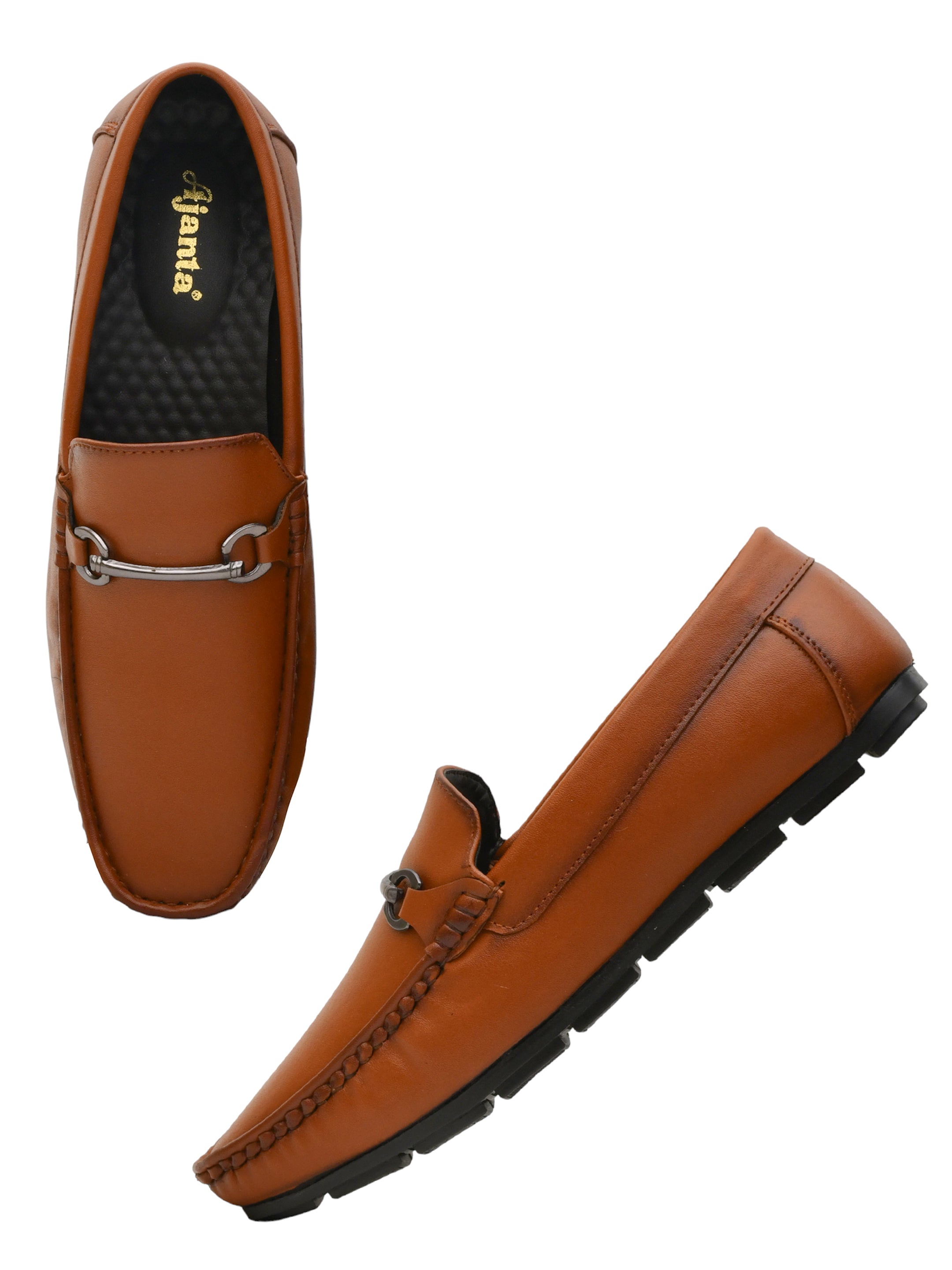 Ajanta Men Loafers / Men’s Non-Slip Loafers / Classic Formal Design with Anti-Skid Grip EG4003
