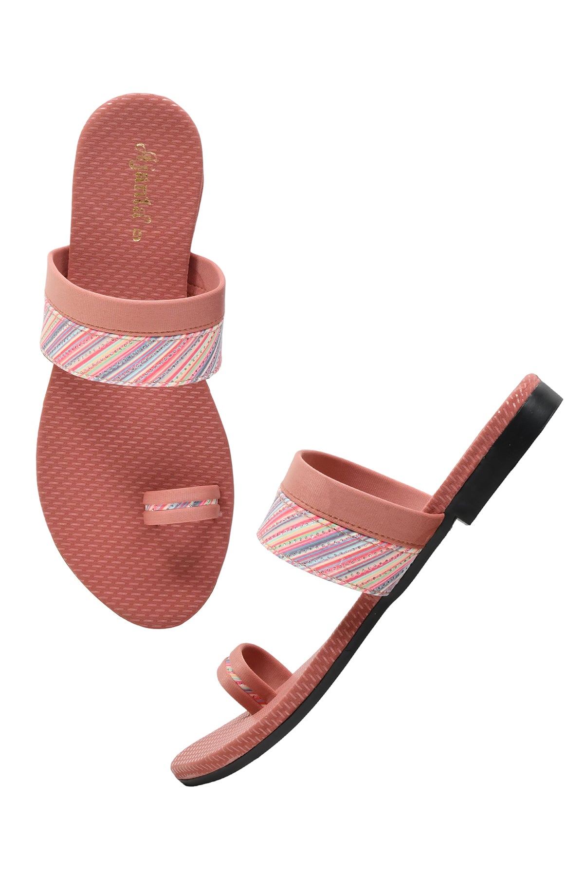 Ajanta Women Flat Sandal / Comfortable Fit with Anti-Skid Protection / Stylish & Lightweight Sandal EL2007