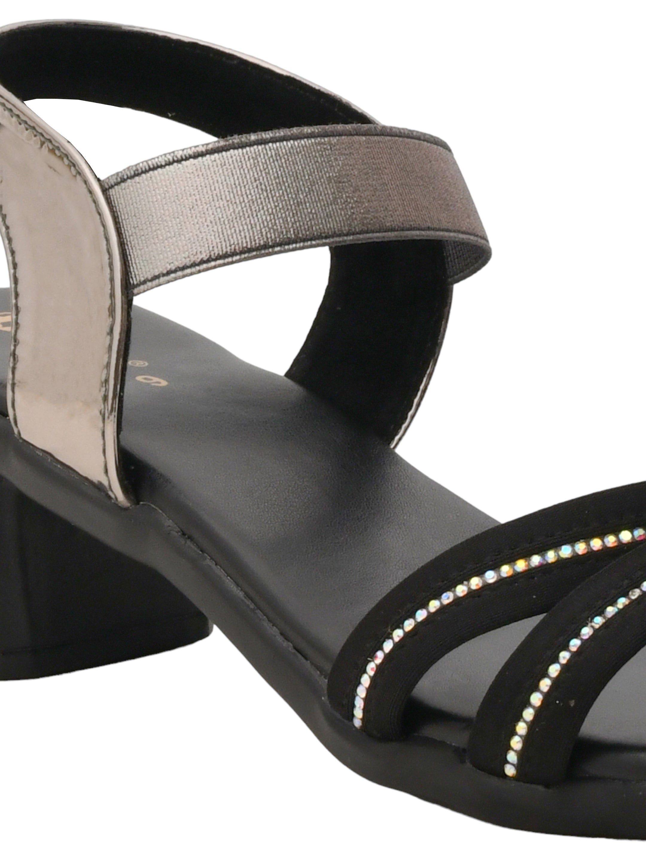 Ajanta Women Black Stylish Heel Sandal