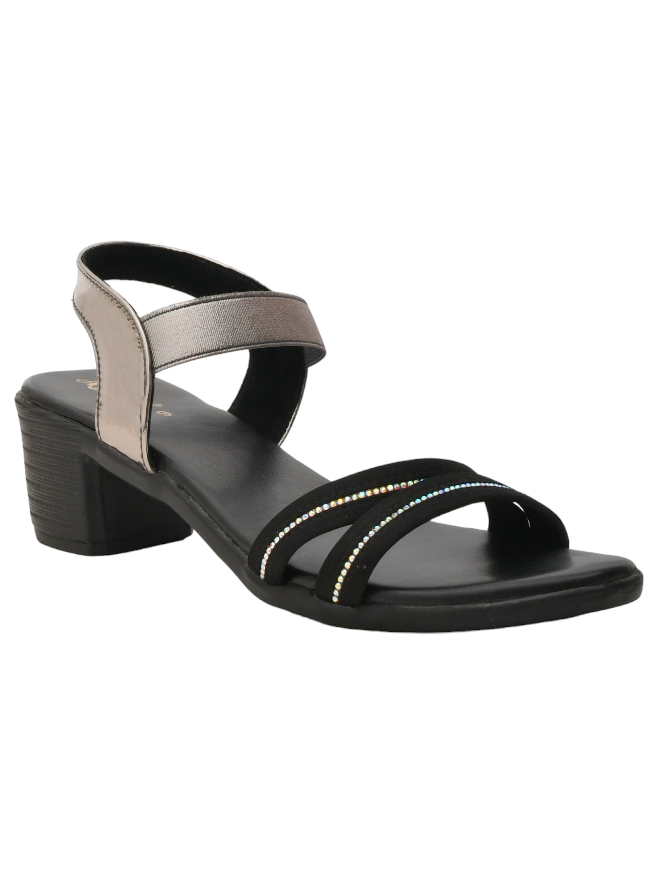 Ajanta Women Black Stylish Heel Sandal
