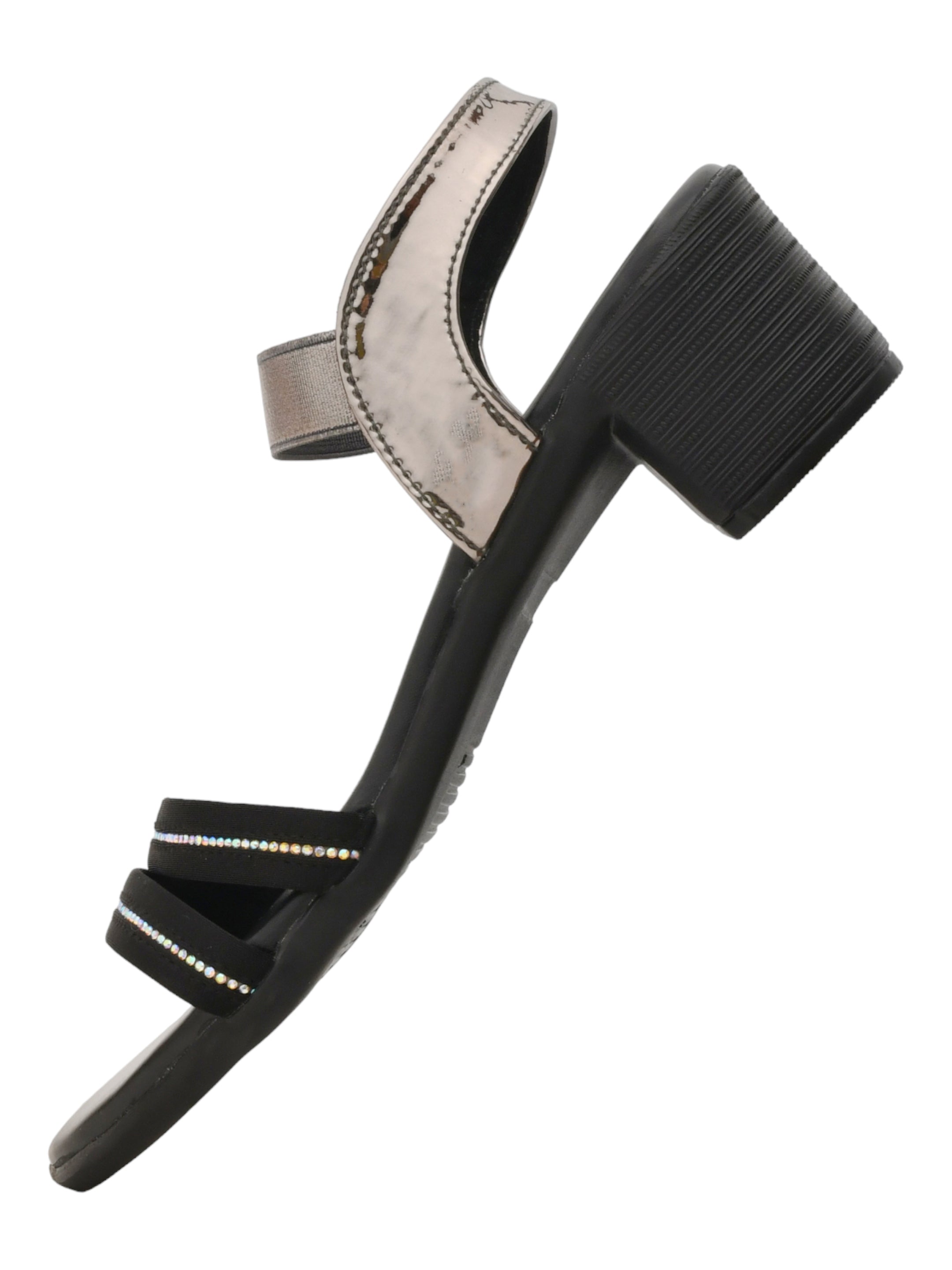 Ajanta Women Black Stylish Heel Sandal