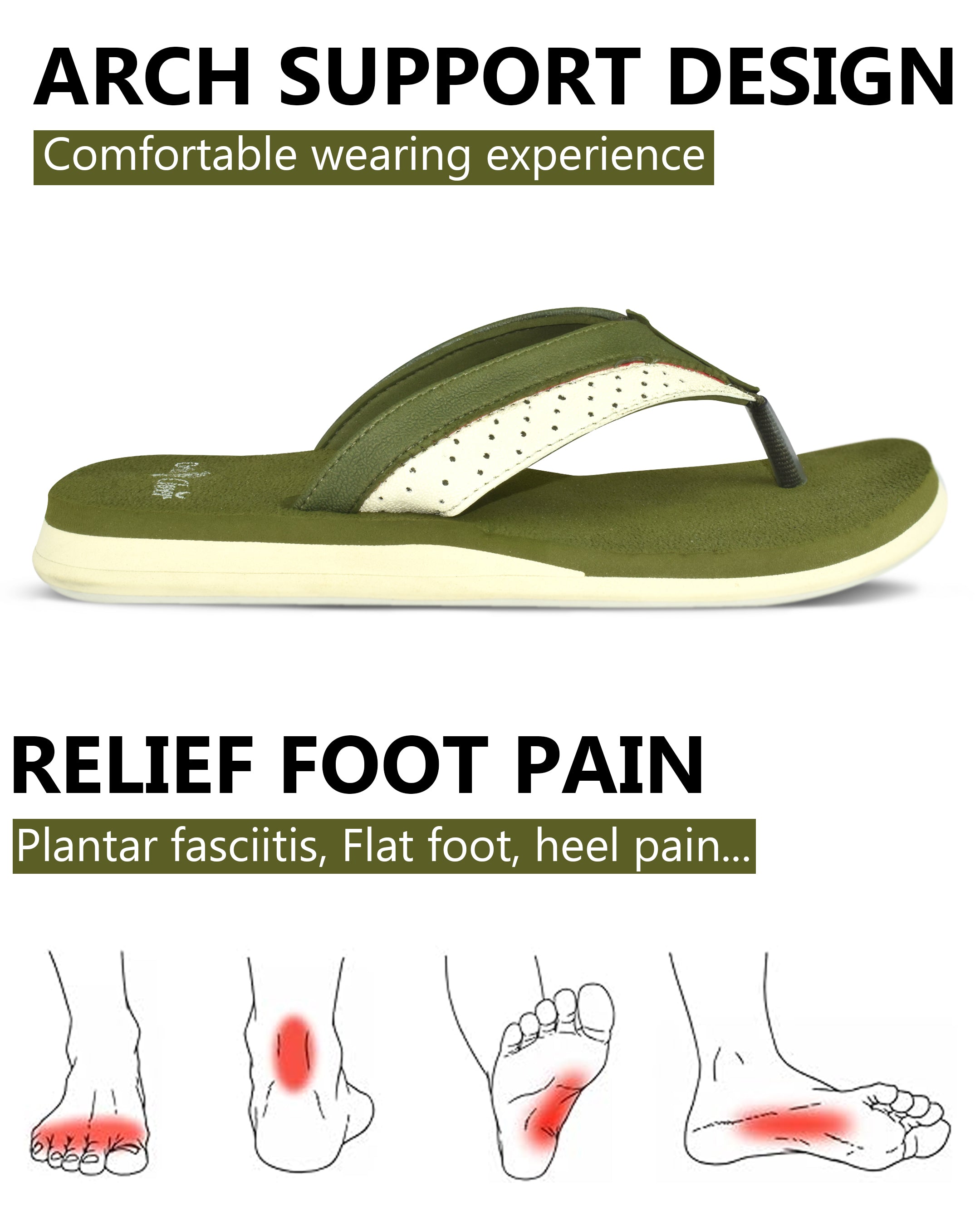 Ortho Cheer Men's Orthopedic & Diabetic Friendly Soft, Lightweight & Super Comfort Casual Slippers