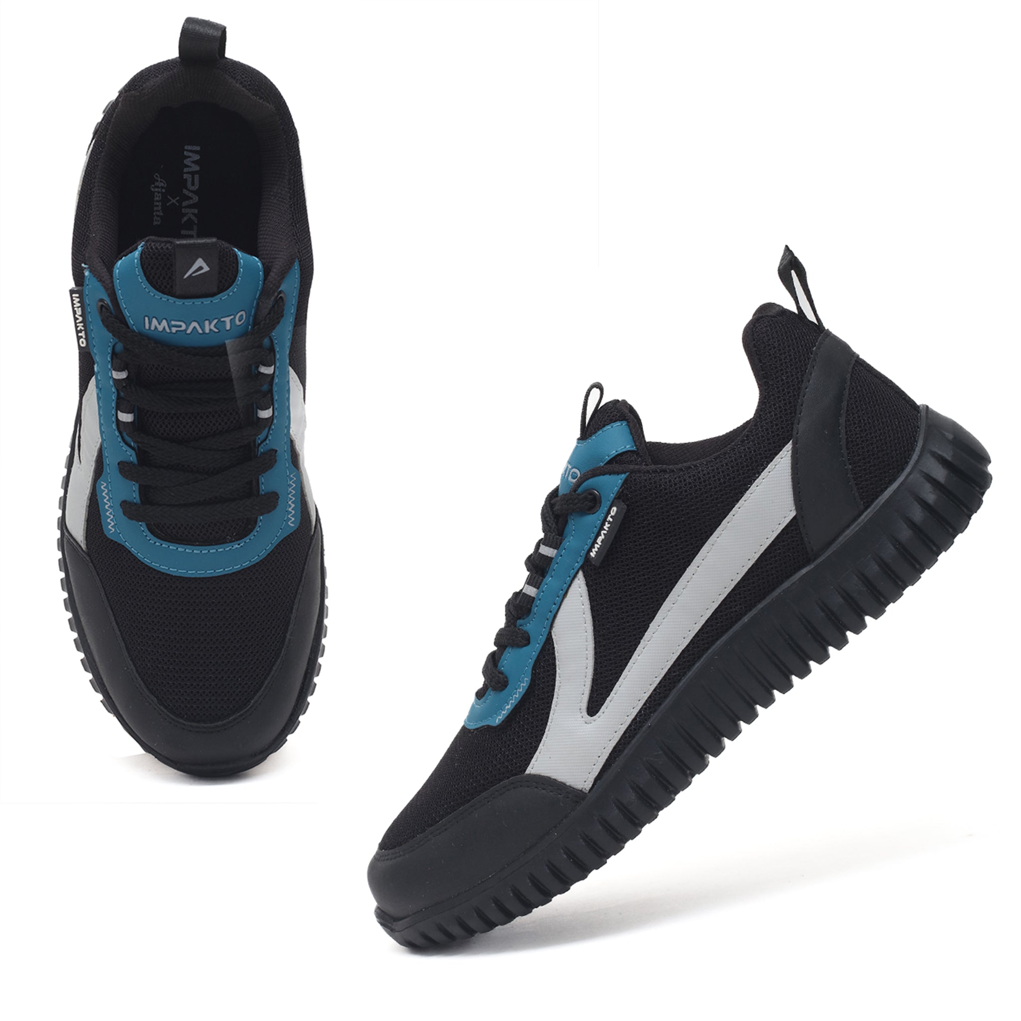 Impakto Driftwave Black Walking Shoes for Men AS3240