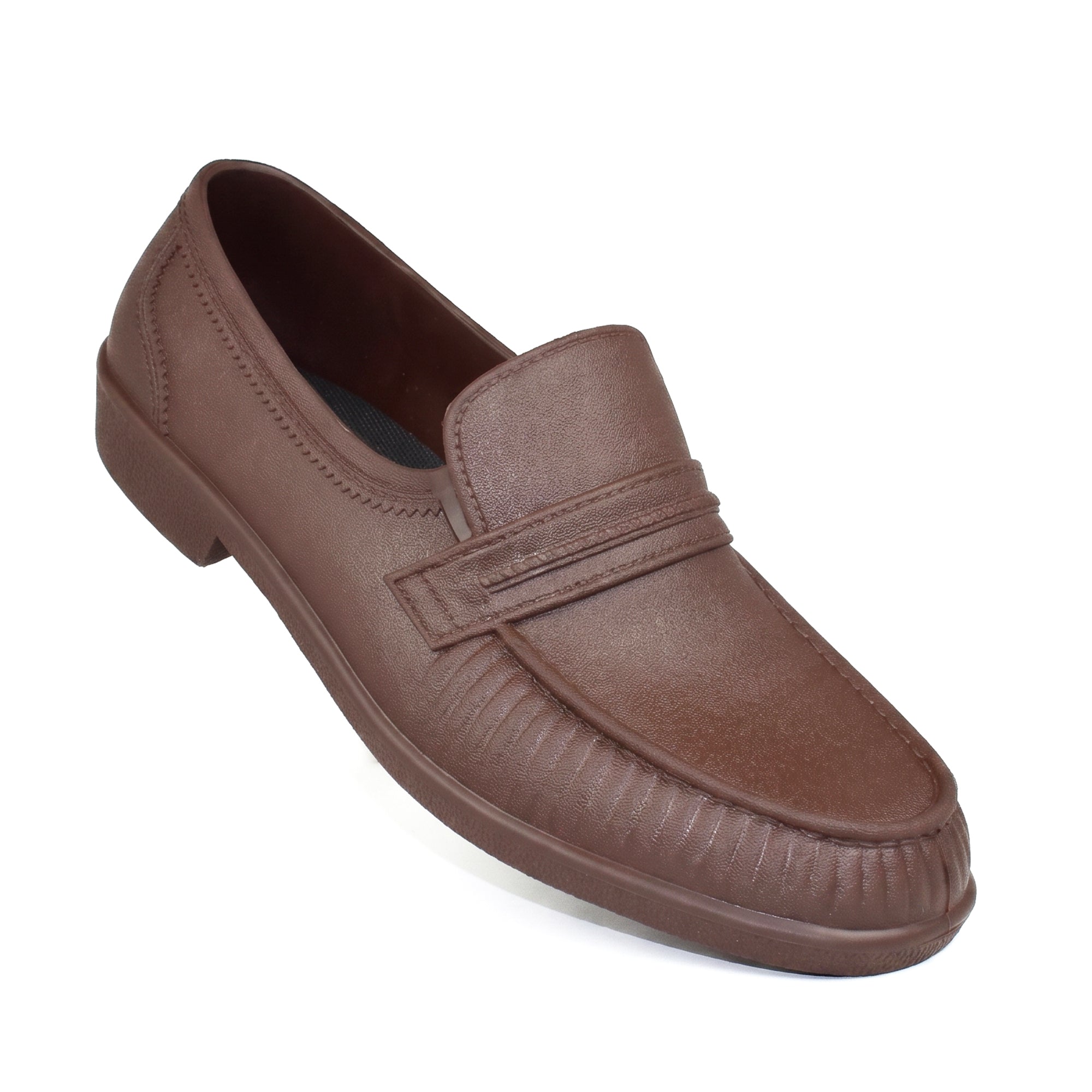 AJANTA Waterproof PVC Loafers Shoes for Men | Lightweight Slip-On Rain Shoes | Casual Monsoon Footwear | Moccasin Shoes Office, Travel, Driving & Daily Wear Rr