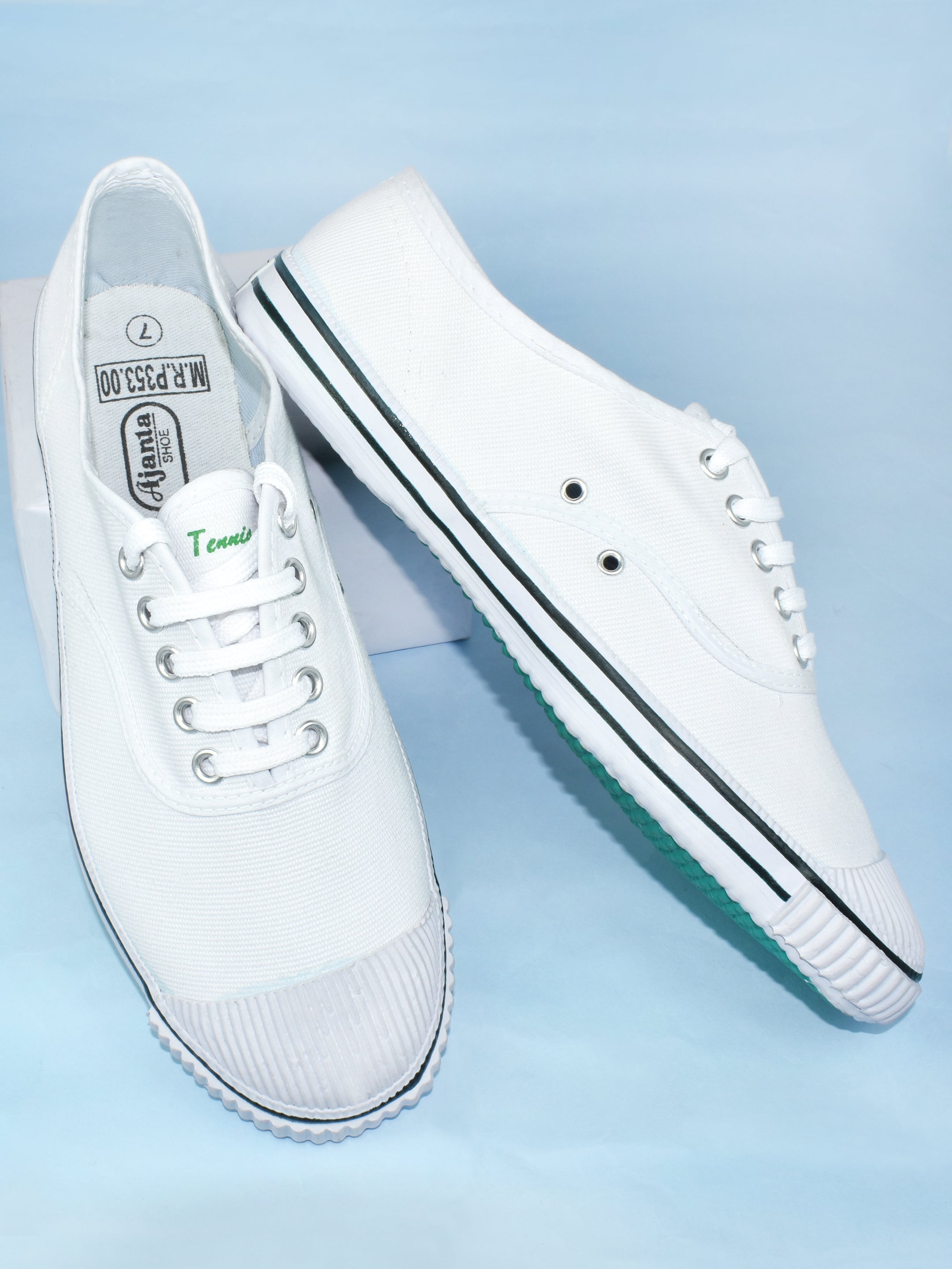 AJANTA Kids Lace-Up White Uniform Shoe BT0004