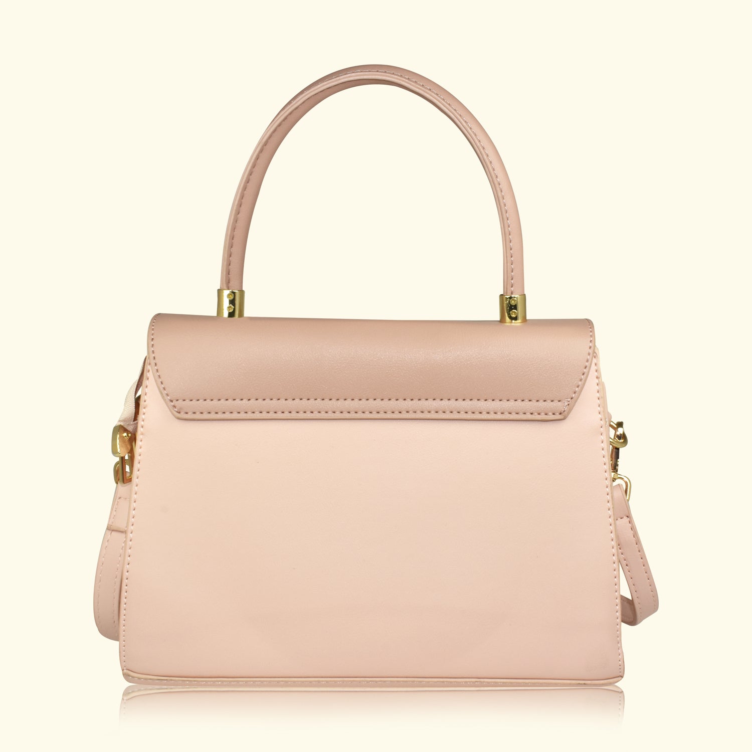 QIARRA by Ajanta Peach Synthetic Sling Bag for Women | 2 Compartments | Buckle Lock | Zipper Chains | Handle Detachable Sling Strap-VB8019