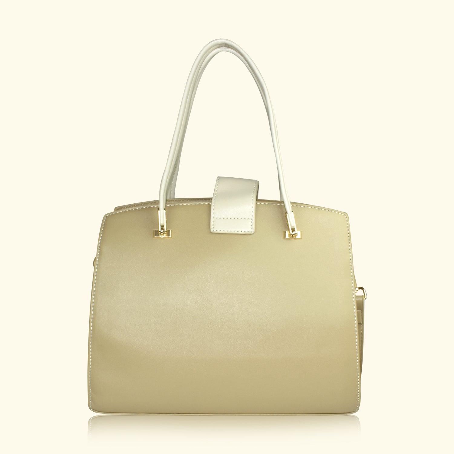 QIARRA by Ajanta Beige Synthetic Sling Bag for Women | 2 Compartments | Buckle Lock | Zipper Chains | Handle Detachable Sling Strap-VB8017