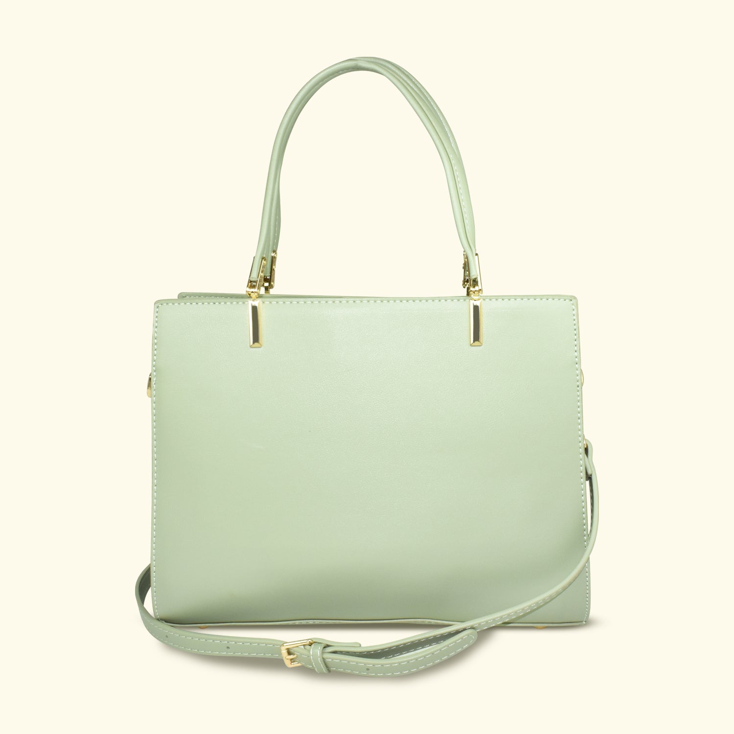 QIARRA by Ajanta Green Synthetic Handbag for Women | 2 Compartments | Detachable Sling Strap | Stylish Daily Use Bag-VB8016