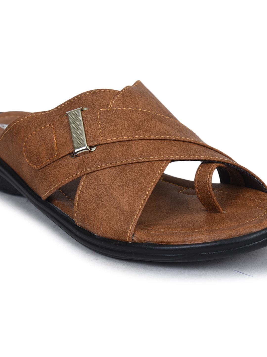 Ajanta Men’s Brown PVC Sandals