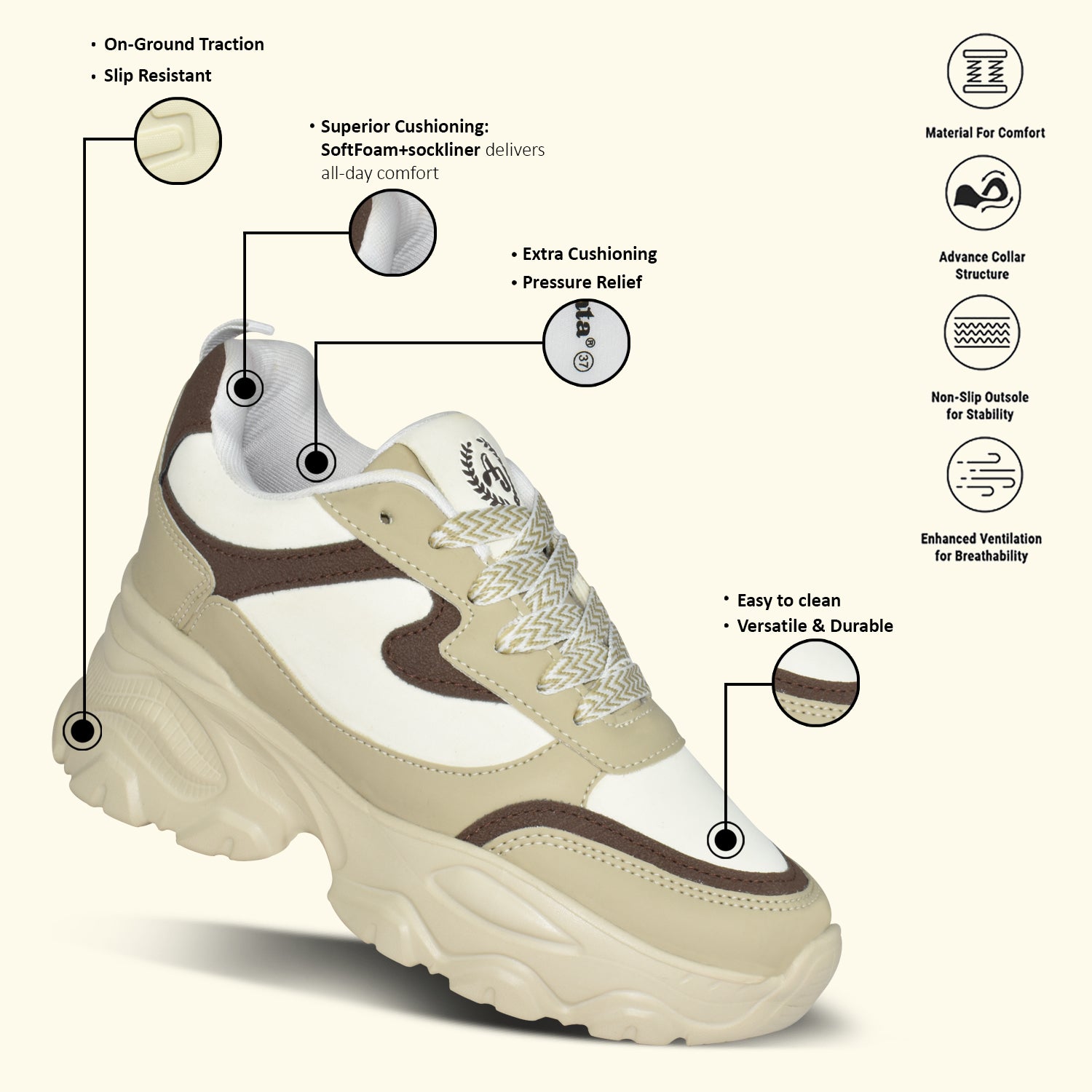 Ajanta Women’s Chunky Sneakers