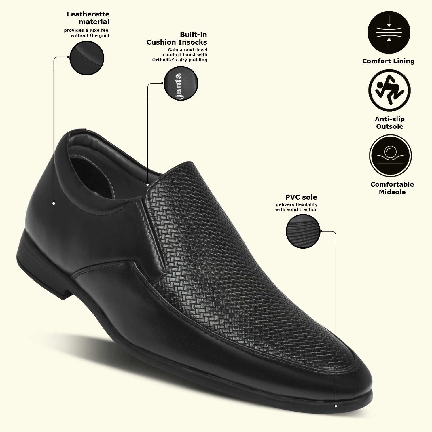 AJANTA Loafers For Men| Soft Cushioned Insole | Slip-On Shoes for Casual, Office & Everyday Wear EG4026