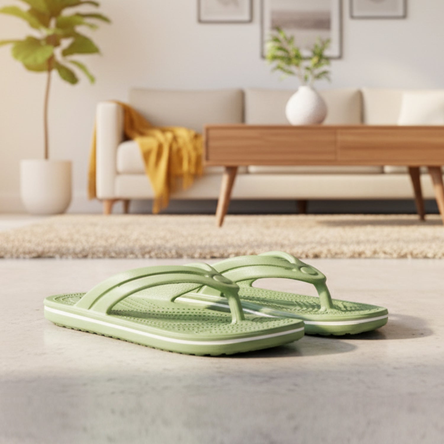 Ajanta Women’s Casual PVC Slip-On Slippers – Lightweight EVA Sole for Everyday Comfort