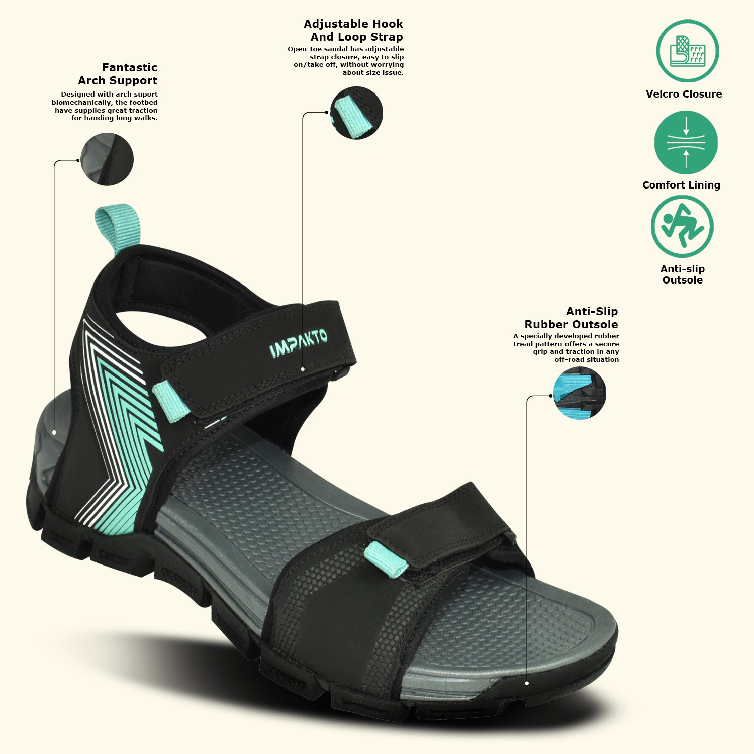 Ajanta Men’s Velcro Sandals