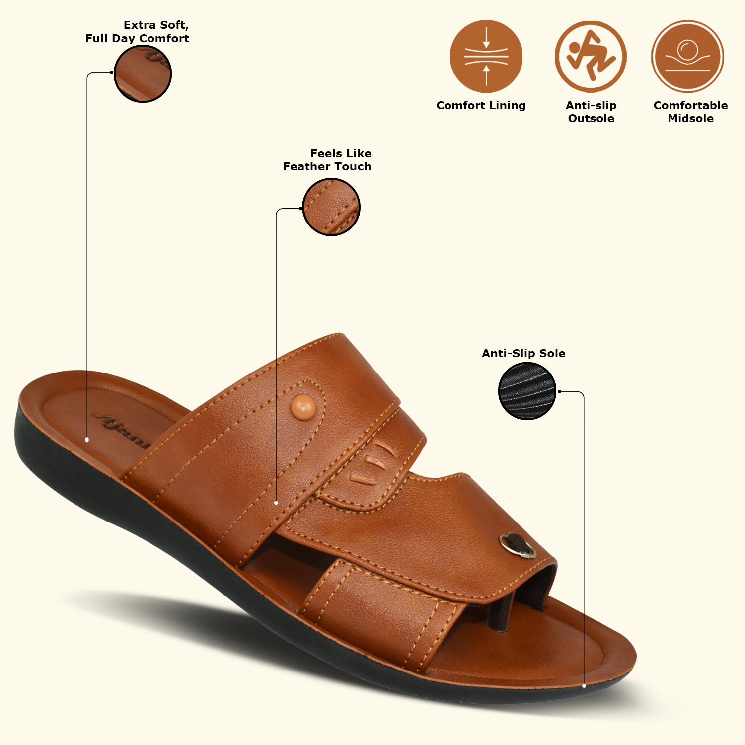 Ajanta Men's Stylish,Fancy & Comfortable Sandal