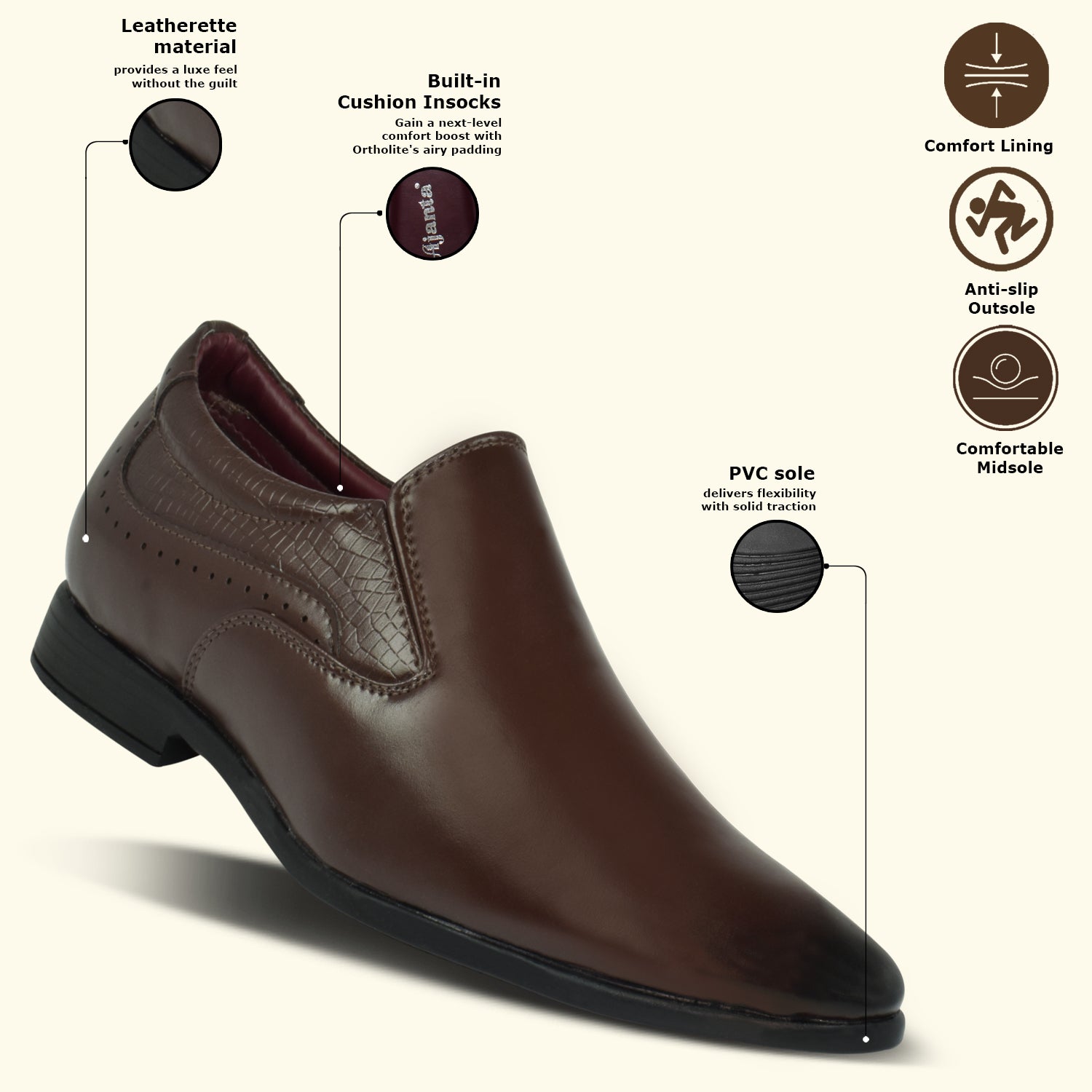 Ajanta Men's Formal Shoes| Shoes, Perfect for Formal, Business & Parties EG4030