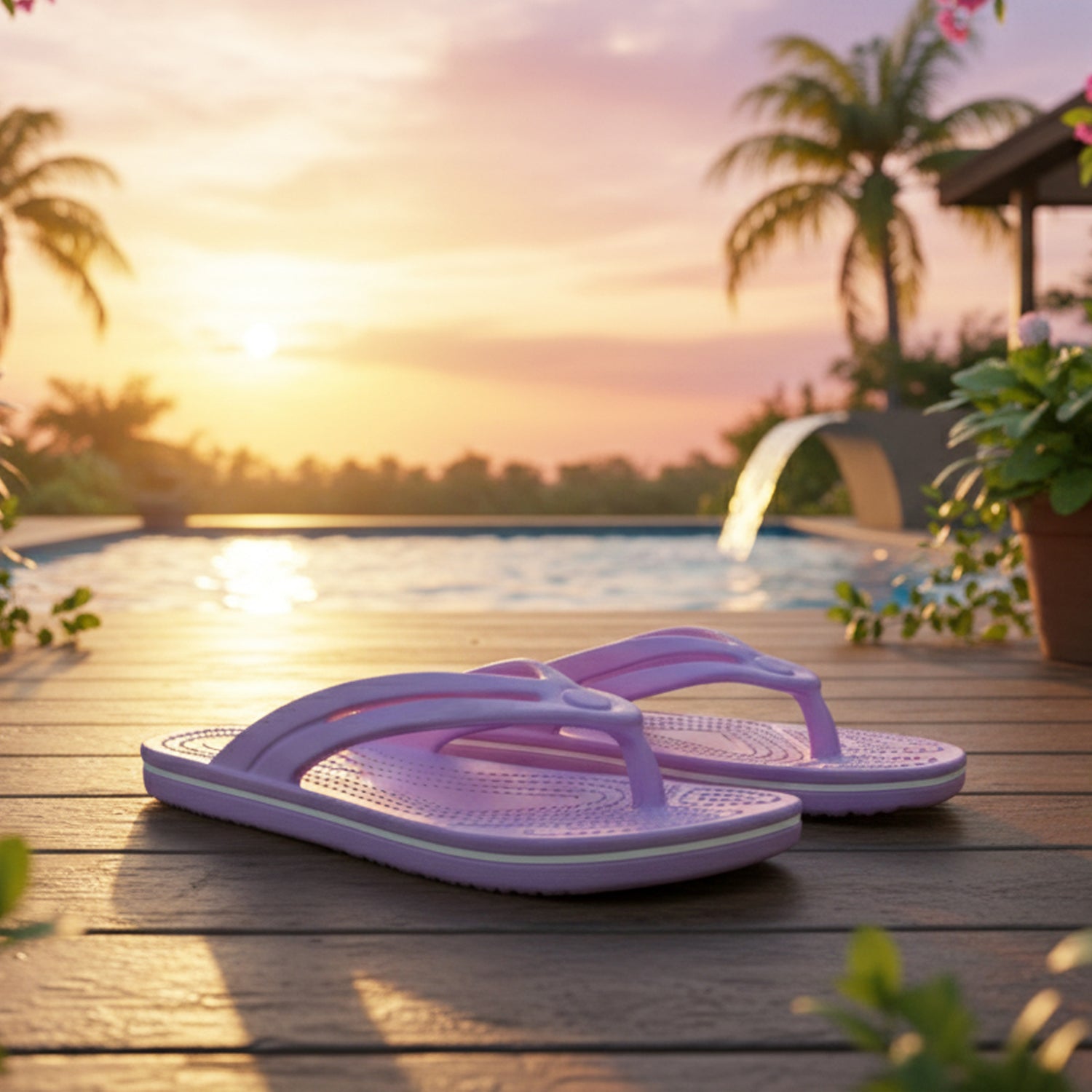 Ajanta Women’s Casual PVC Slip-On Slippers – Lightweight EVA Sole for Everyday Comfort