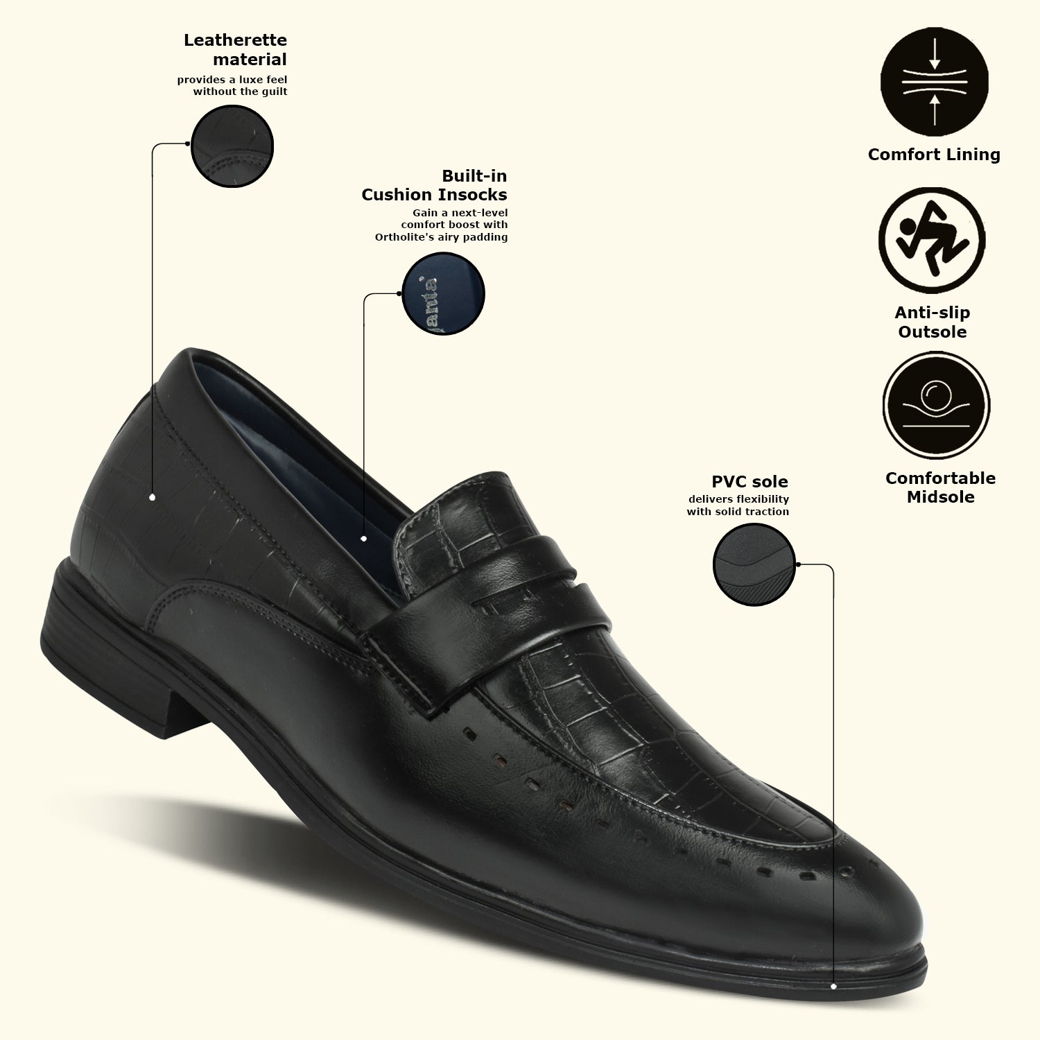 Ajanta Men’s Comfortable Loafer Shoes