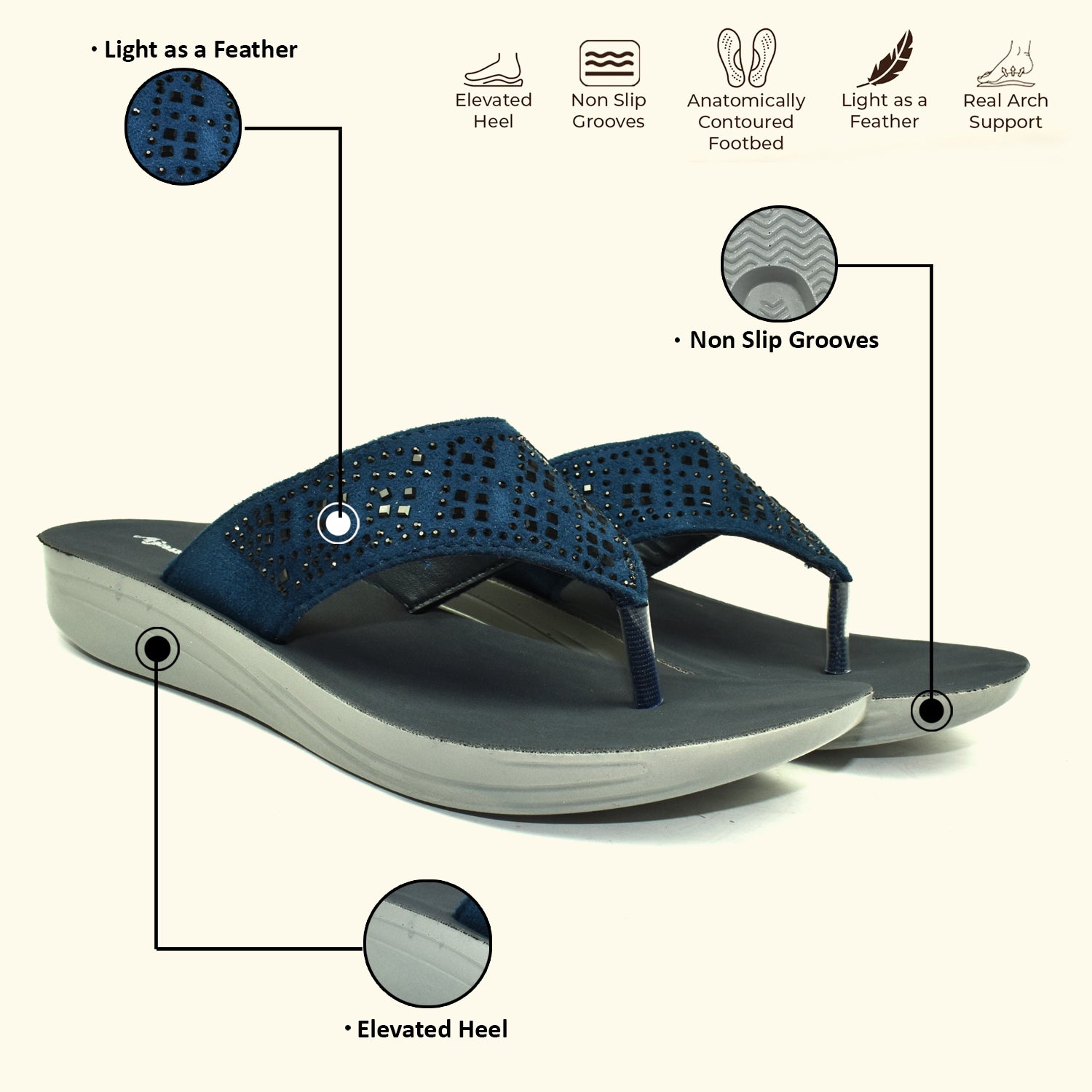 Ajanta Women's Lightweight-Comfortable Sandal