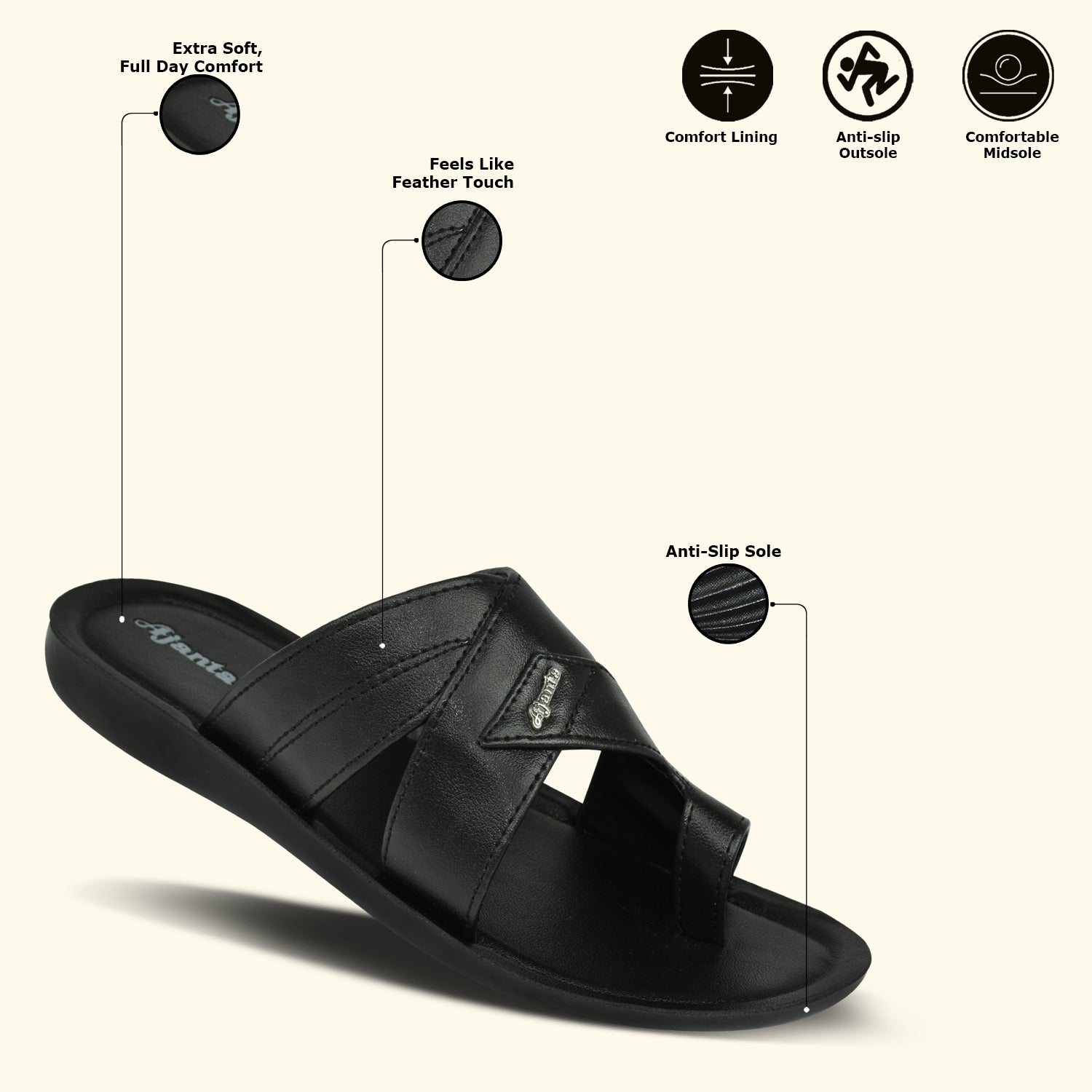 Ajanta Men’s Adjustable Anti-Slip Sandals