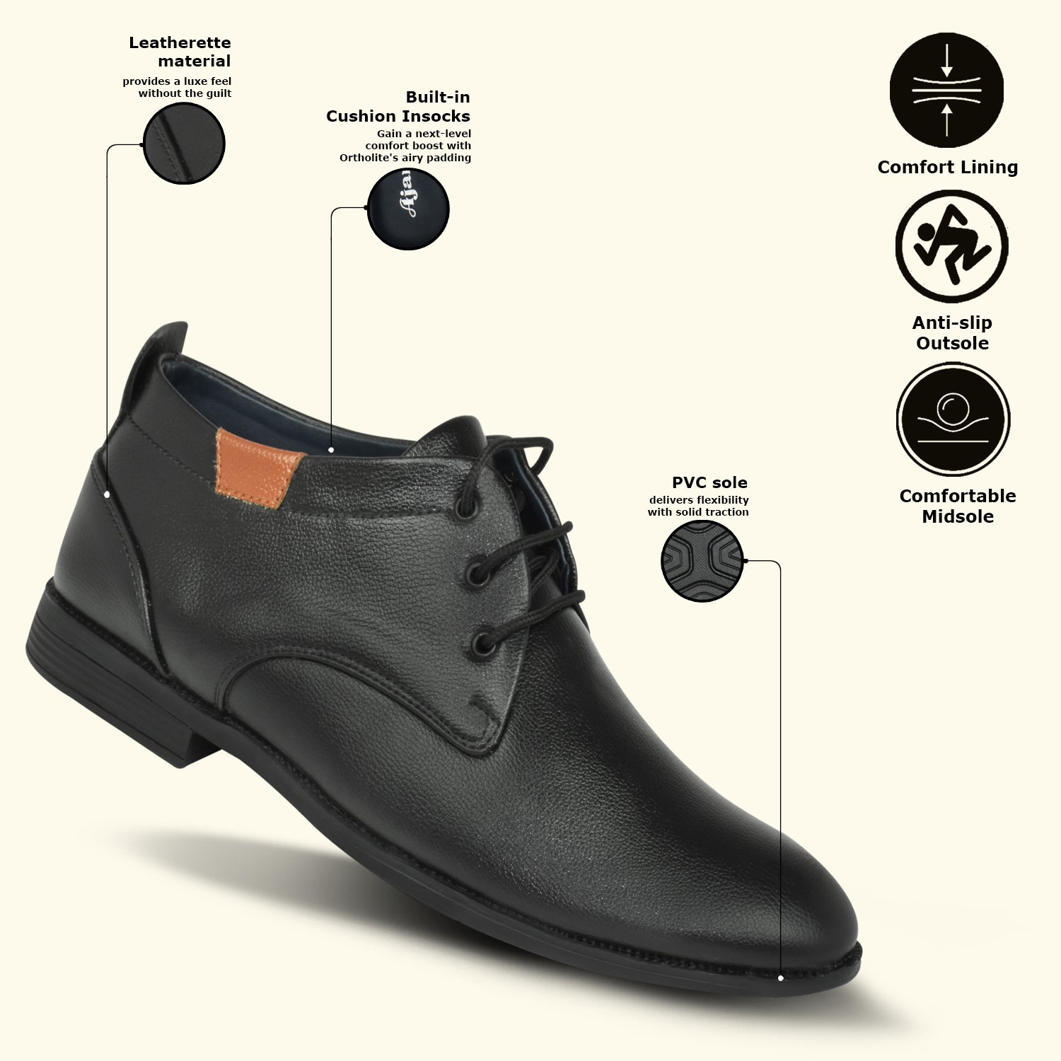 Ajanta Men's Formal Shoes|Lace-Up Shoes,Perfect for Formal,Business & Parties EG5011