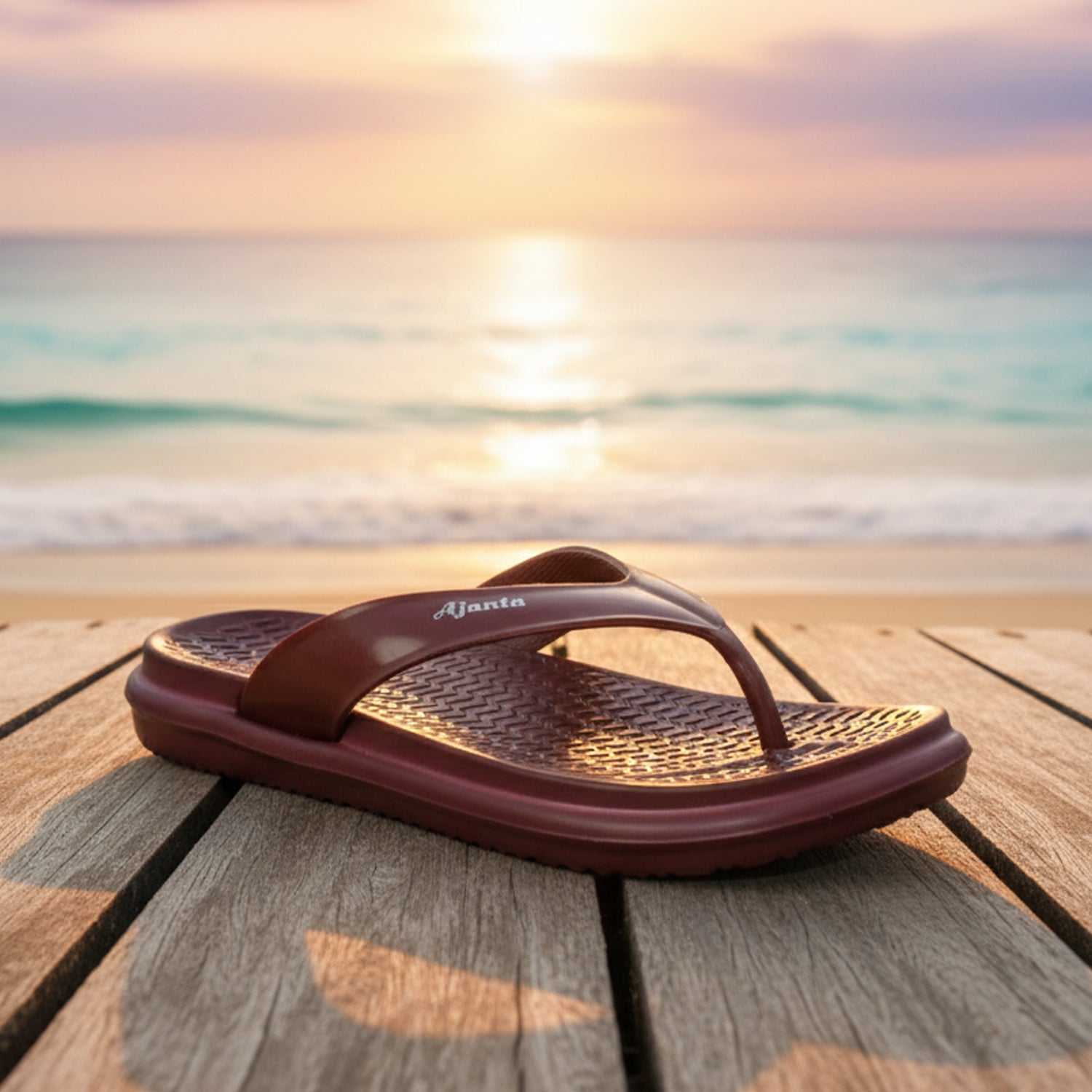 Ajanta Women’s Casual PVC Slip-On Slipper – Lightweight EVA Sole for Everyday Comfort-EL1054