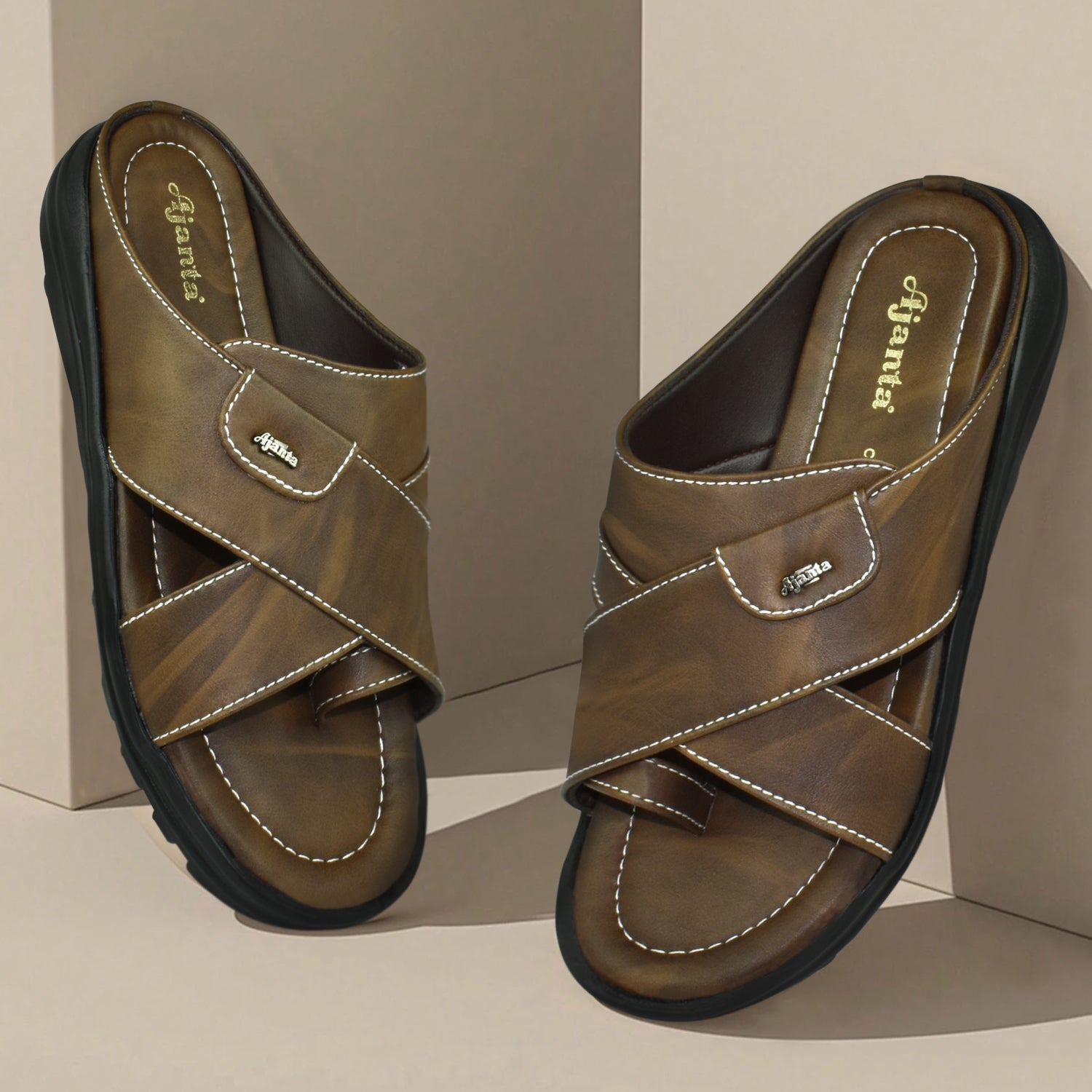 Ajanta Men’s Casual Waterproof Slip-On Sandals